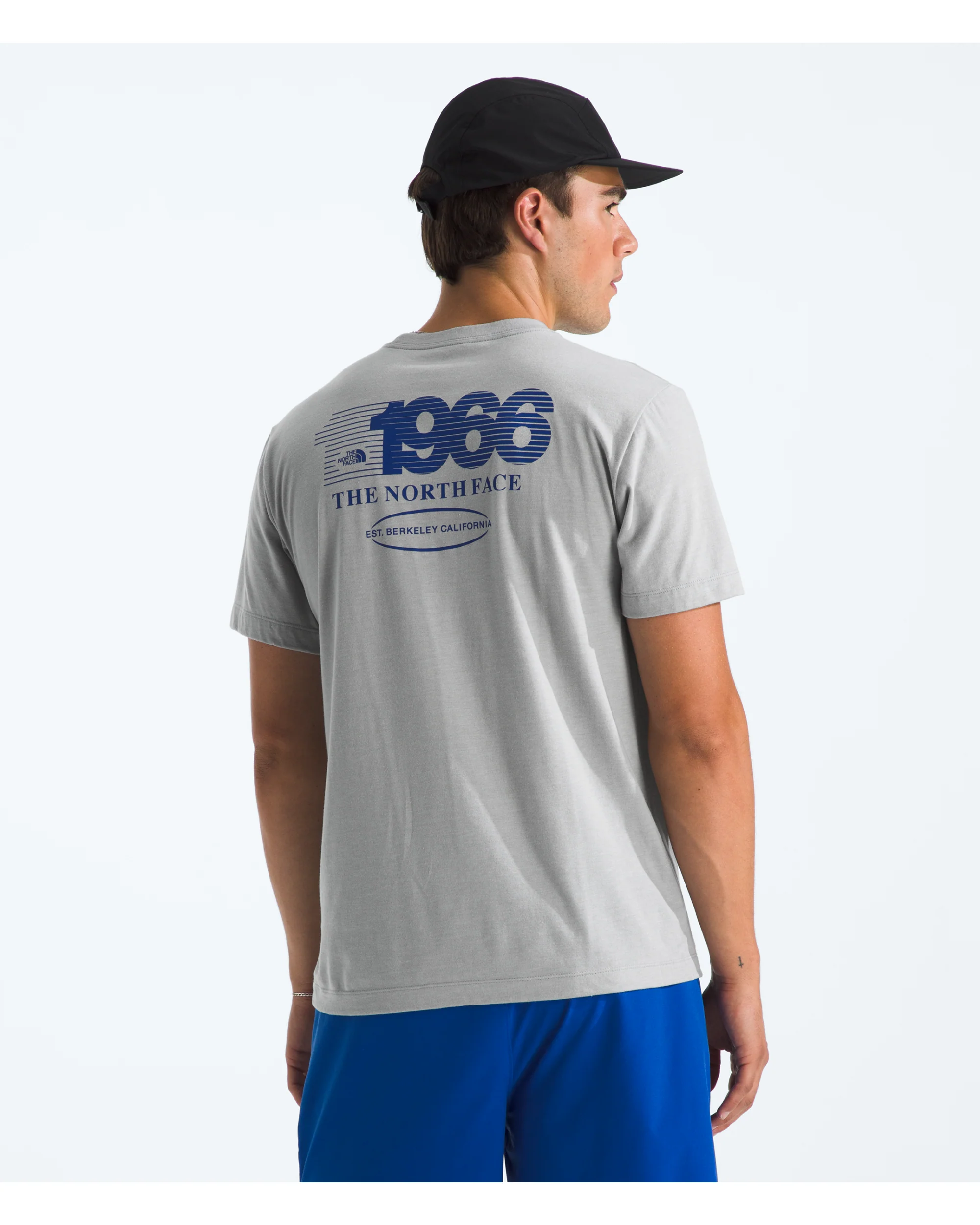 TNF MEN'S TRI-BLEND LOGO PLAY SHORT-SLEEVE TEE - GREY - Image 2
