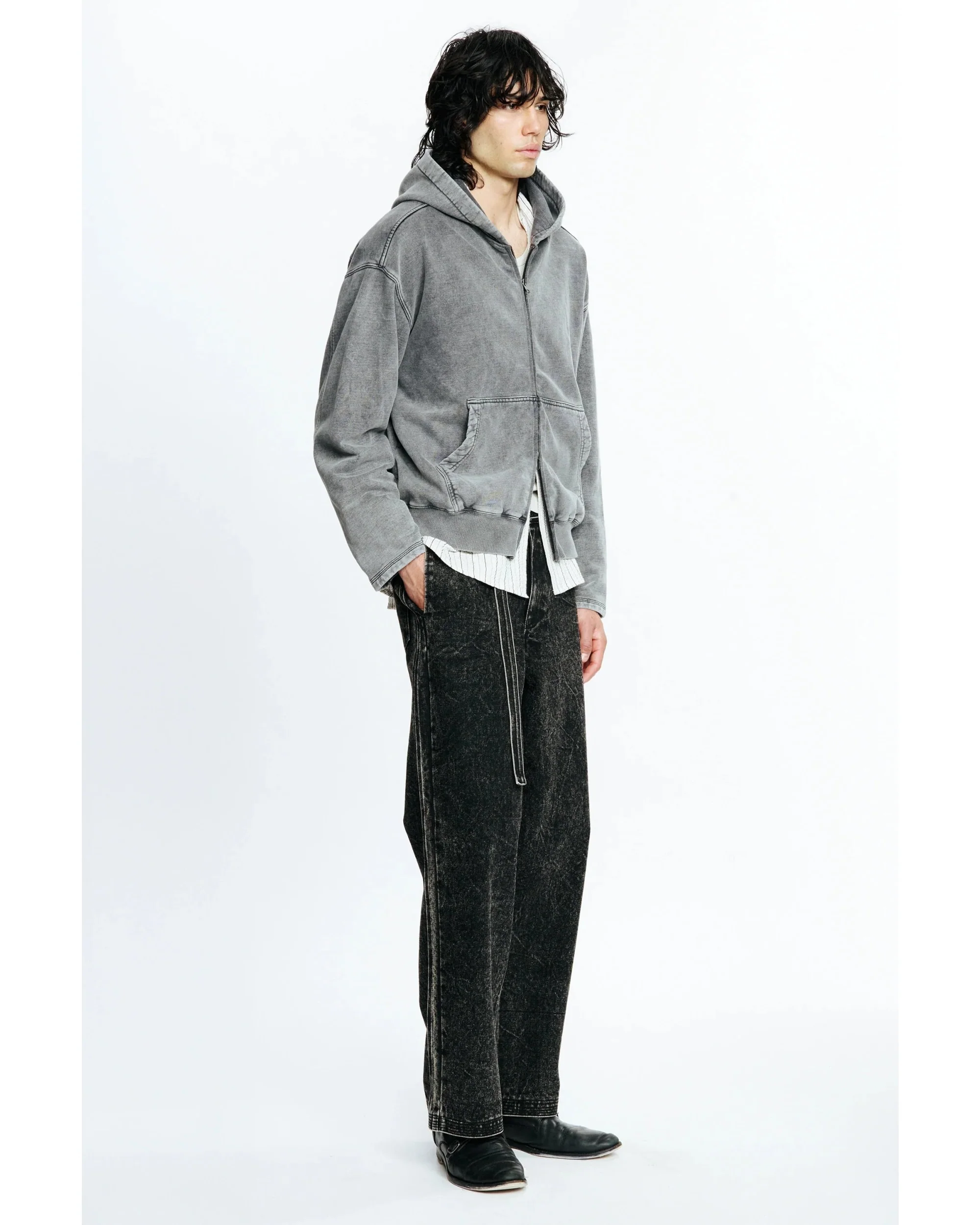 TOUR ZIP HOOD - BLACK SNOW - Image 2