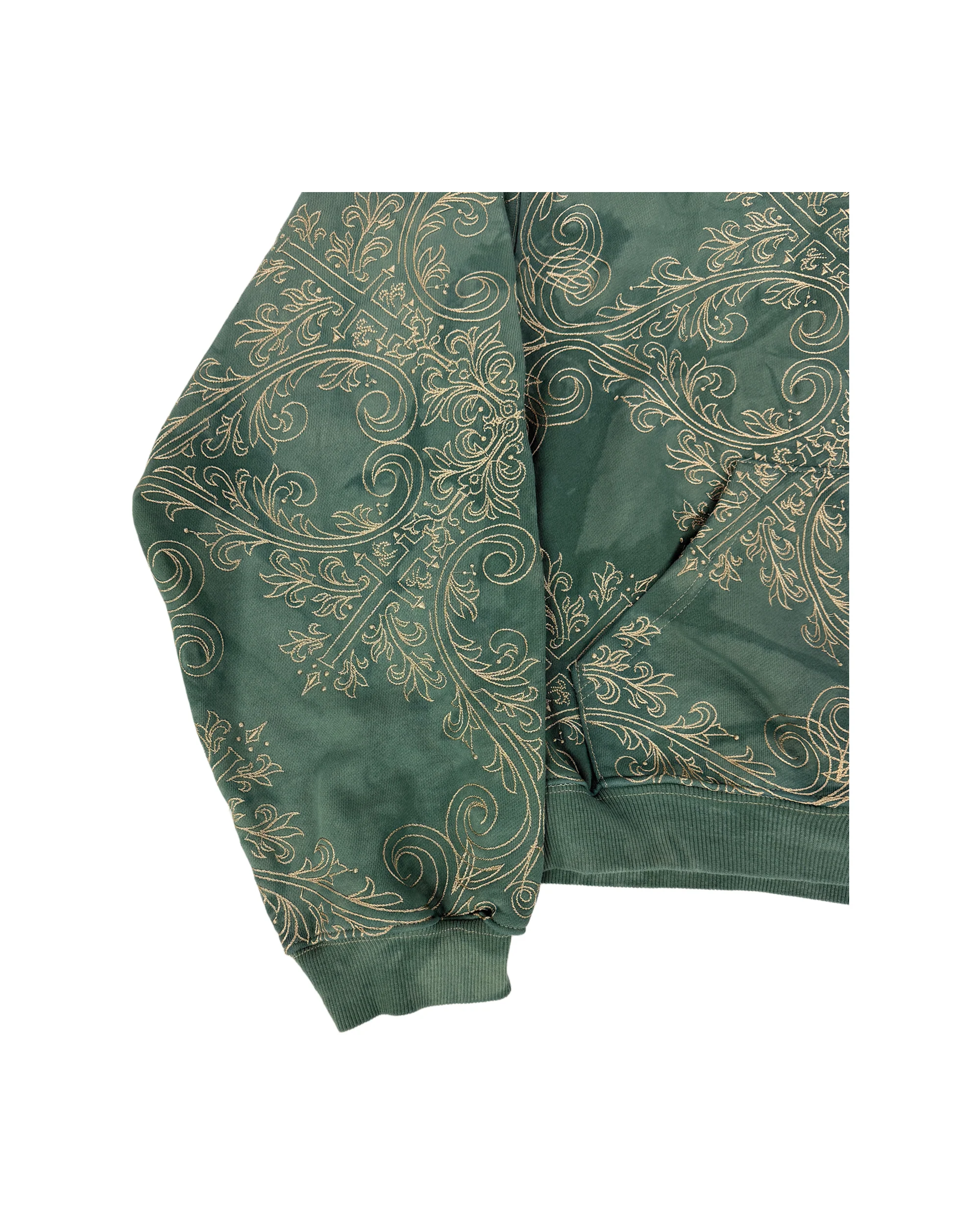 TRANCE HOODIE (GREEN & GOLD) - Image 3