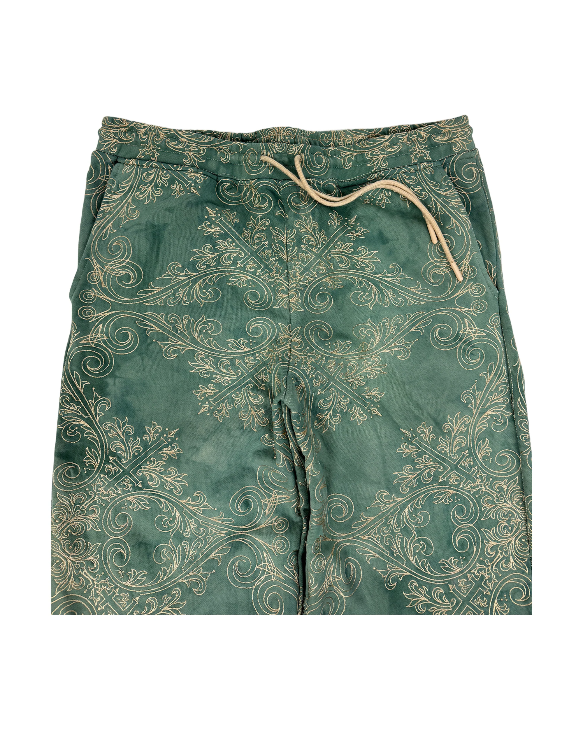 TRANCE SWEATPANTS (GREEN & GOLD) - Image 5