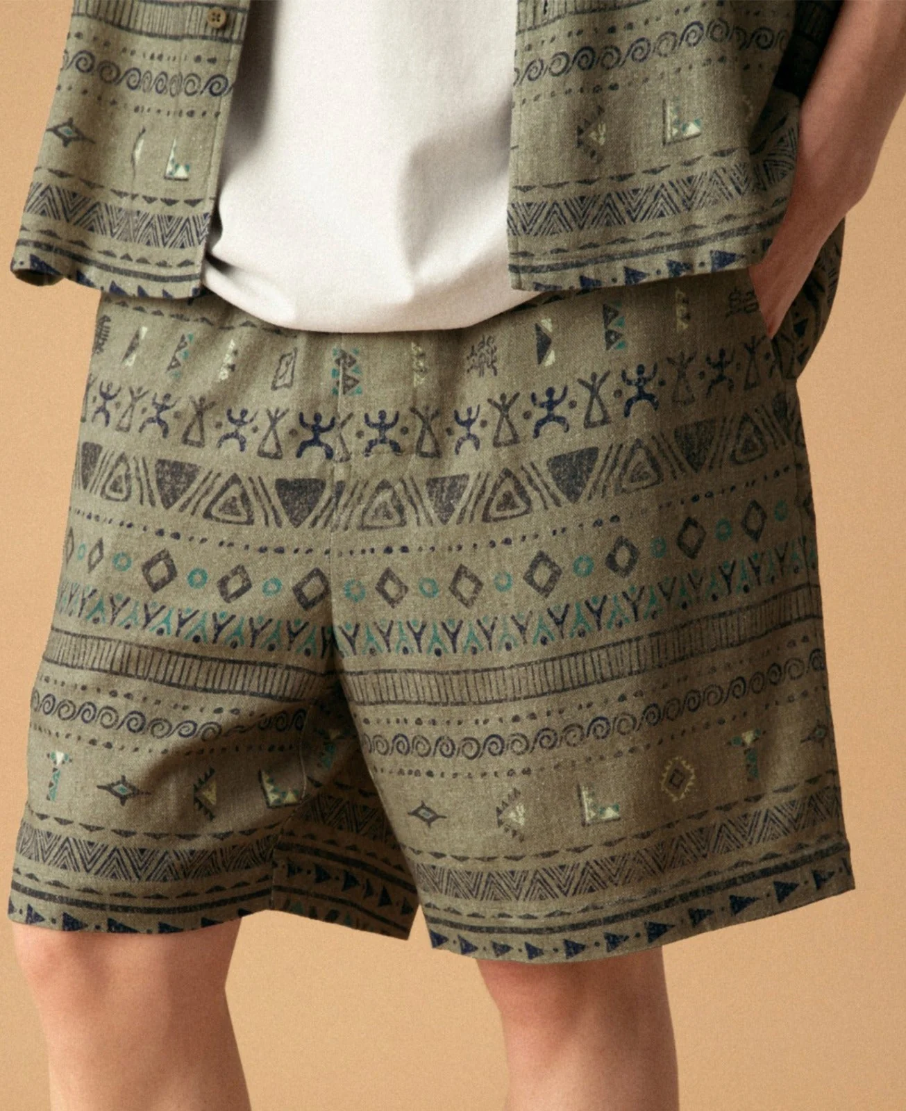 Tribal Shorts (Beige) - Image 7