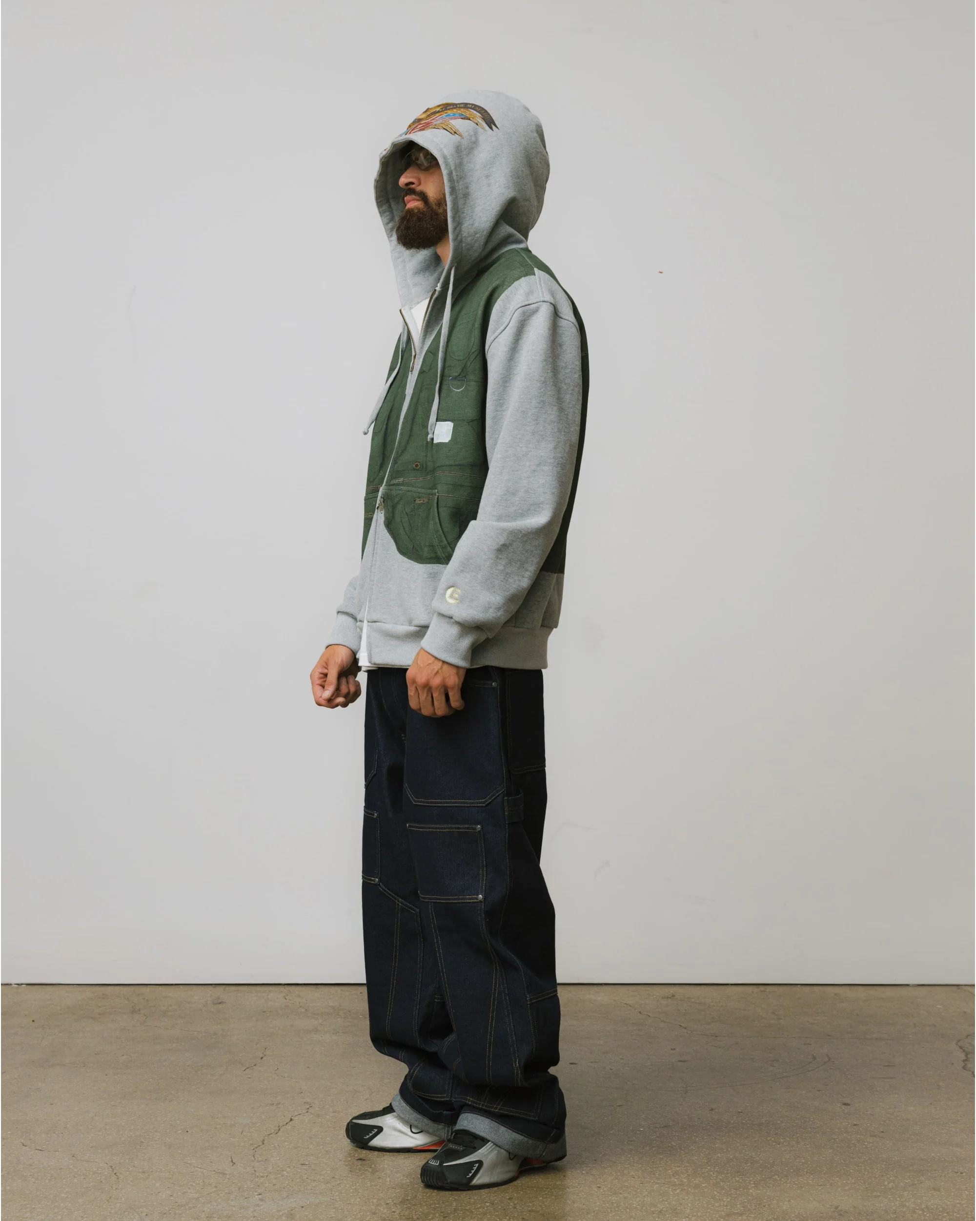 Tromp-L'oeil Vest Zip Hoodie - Image 3