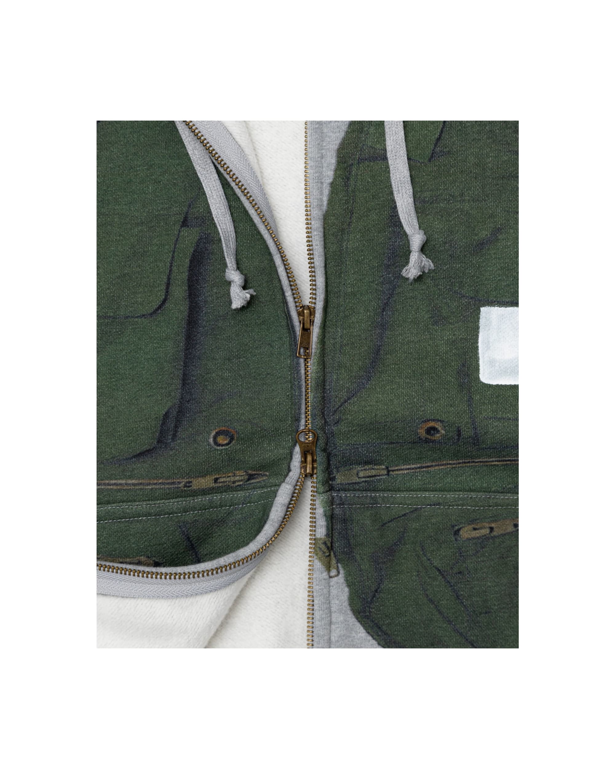 Tromp-L'oeil Vest Zip Hoodie - Image 6
