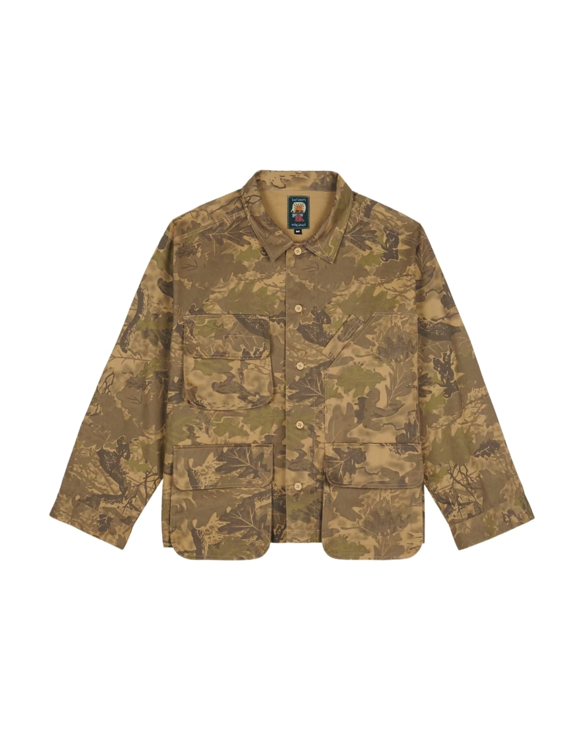 Twill Military Shirt Jacket - Leaf Camo