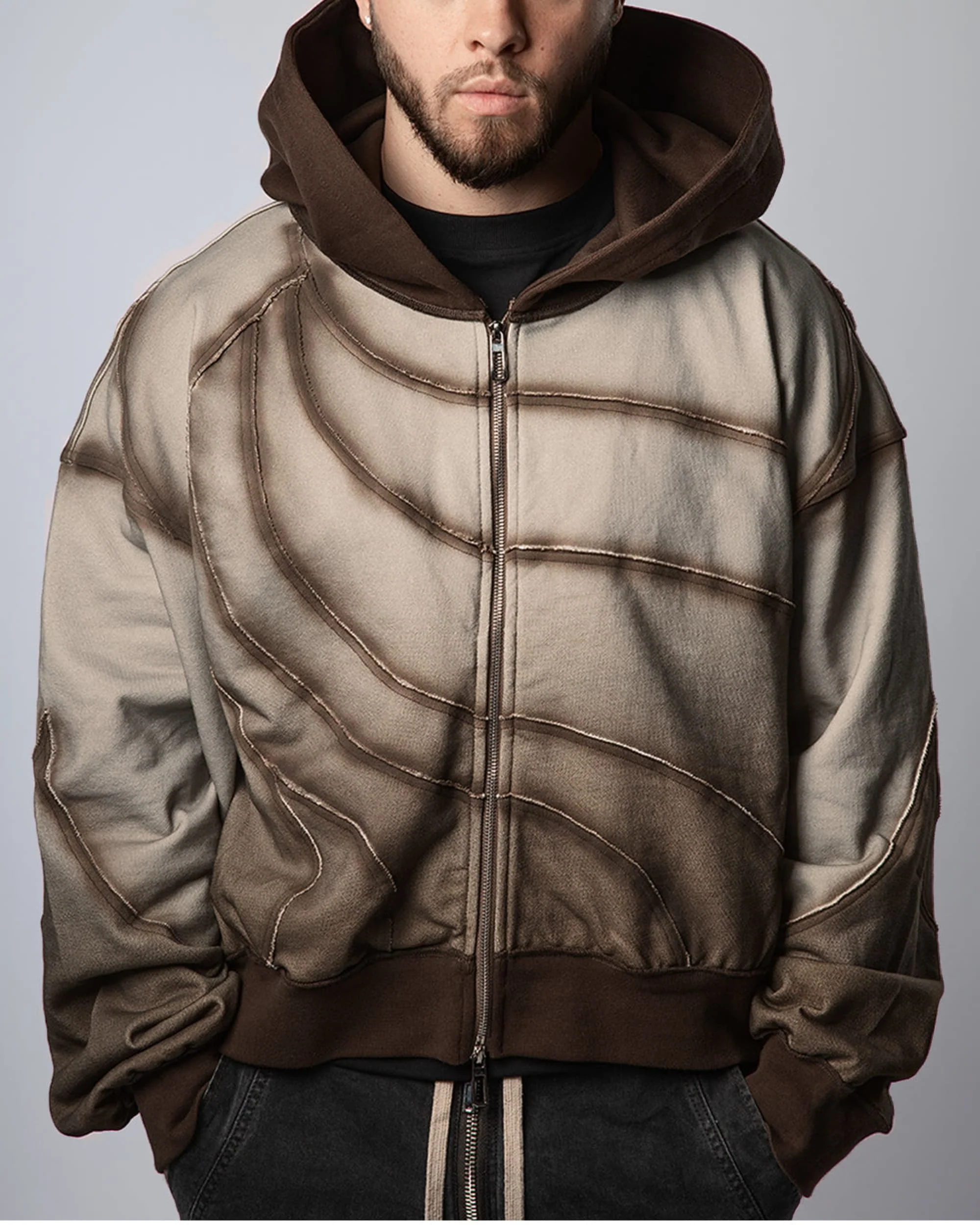 "TWIST OF FATE" BOXY ZIP UP JACKET - Image 2