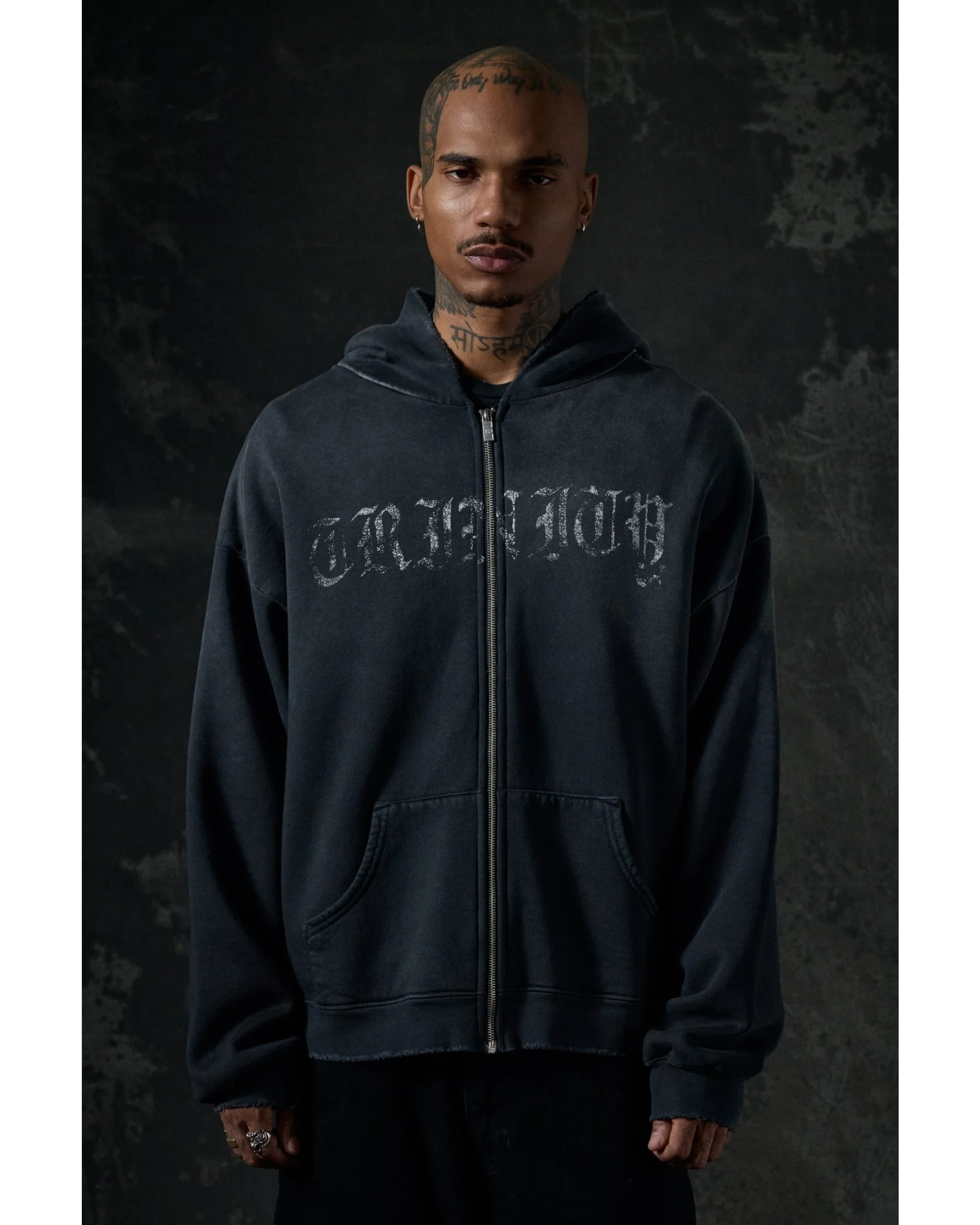Tyson Zip Hoodie - Vintage Black - Image 3