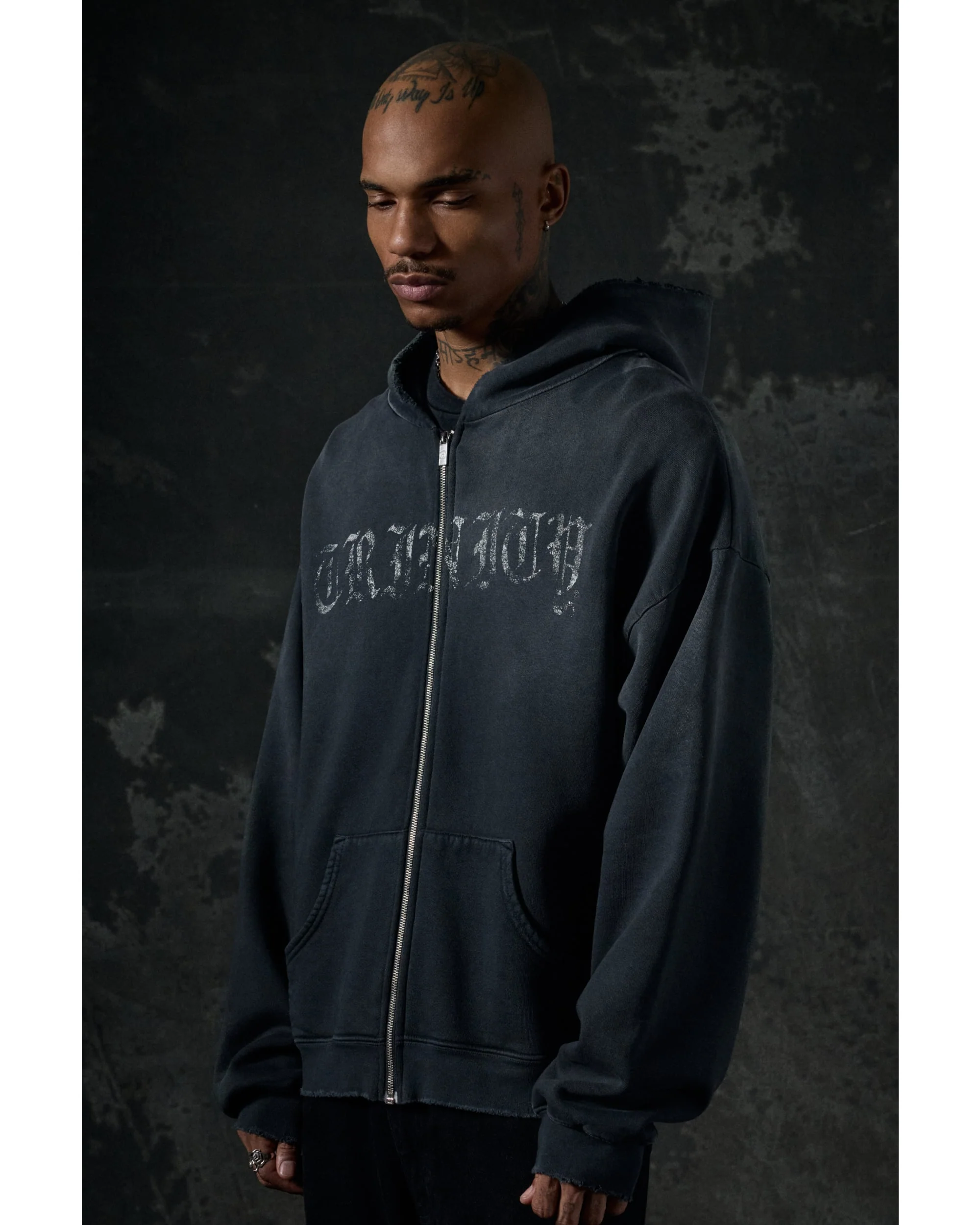 Tyson Zip Hoodie - Vintage Black - Image 4