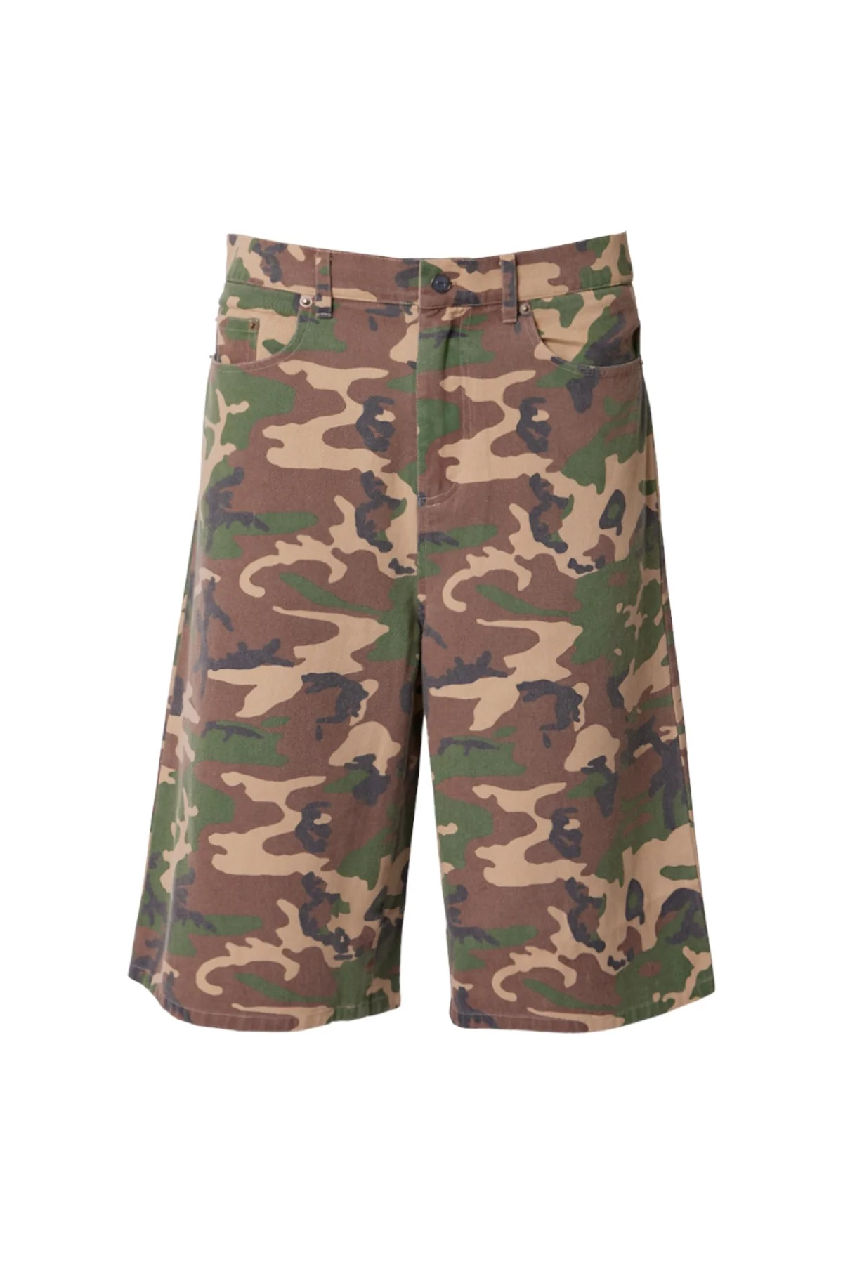 Ultra Baggy Camo Twill Shorts - Woodland Camo