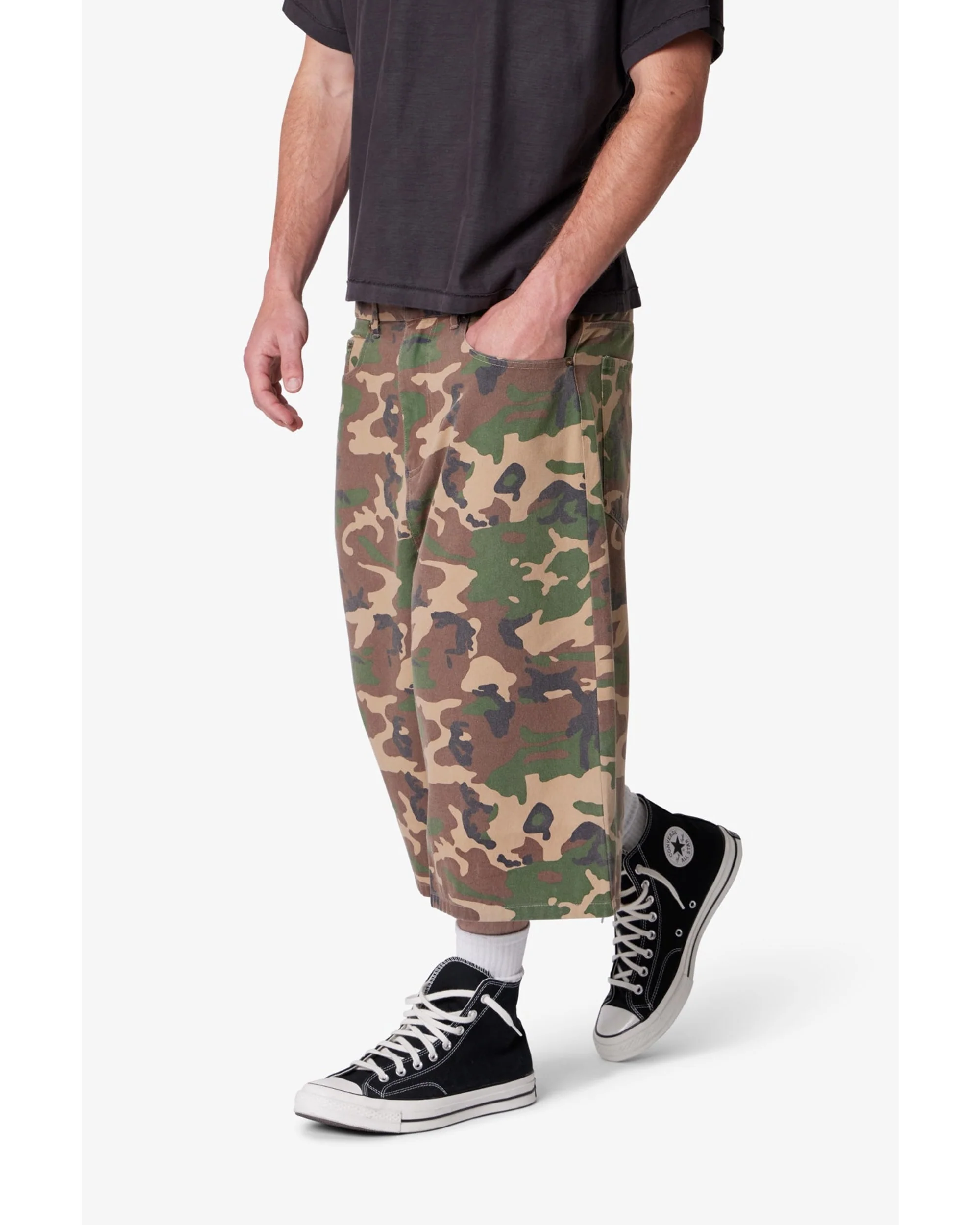 Ultra Baggy Camo Twill Shorts - Woodland Camo - Image 4
