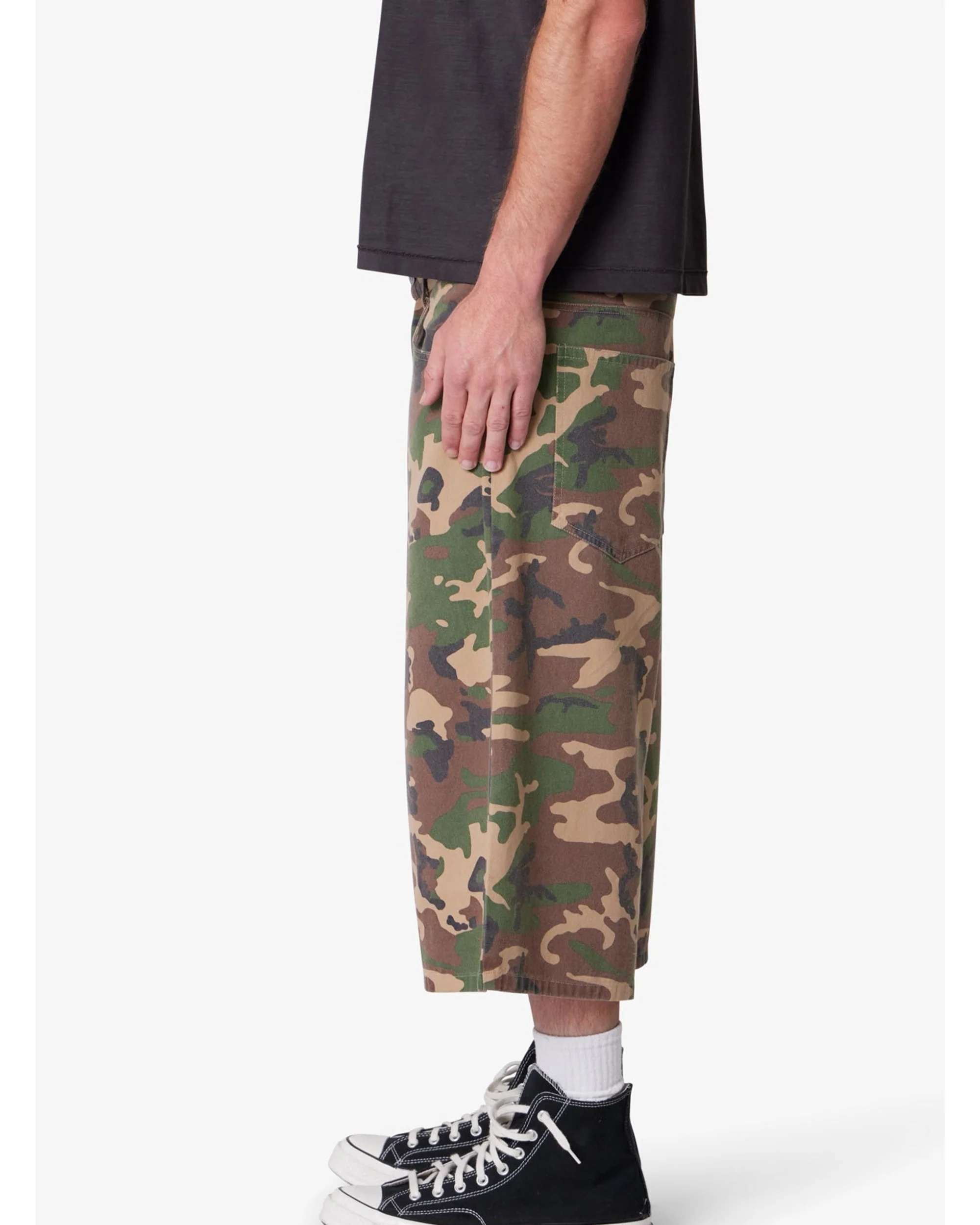 Ultra Baggy Camo Twill Shorts - Woodland Camo - Image 6
