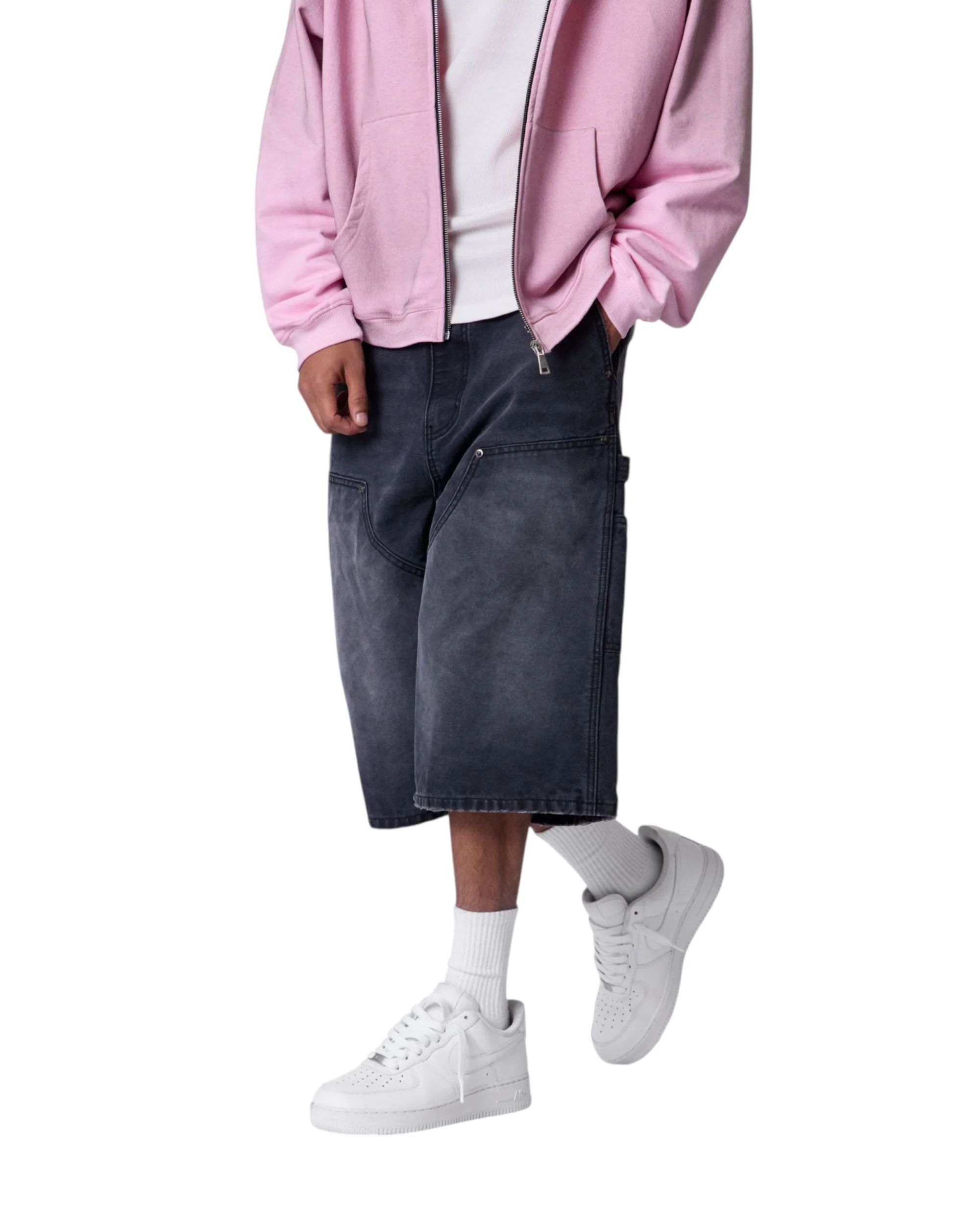 Ultra Baggy Carpenter Shorts - Washed Black - Image 5