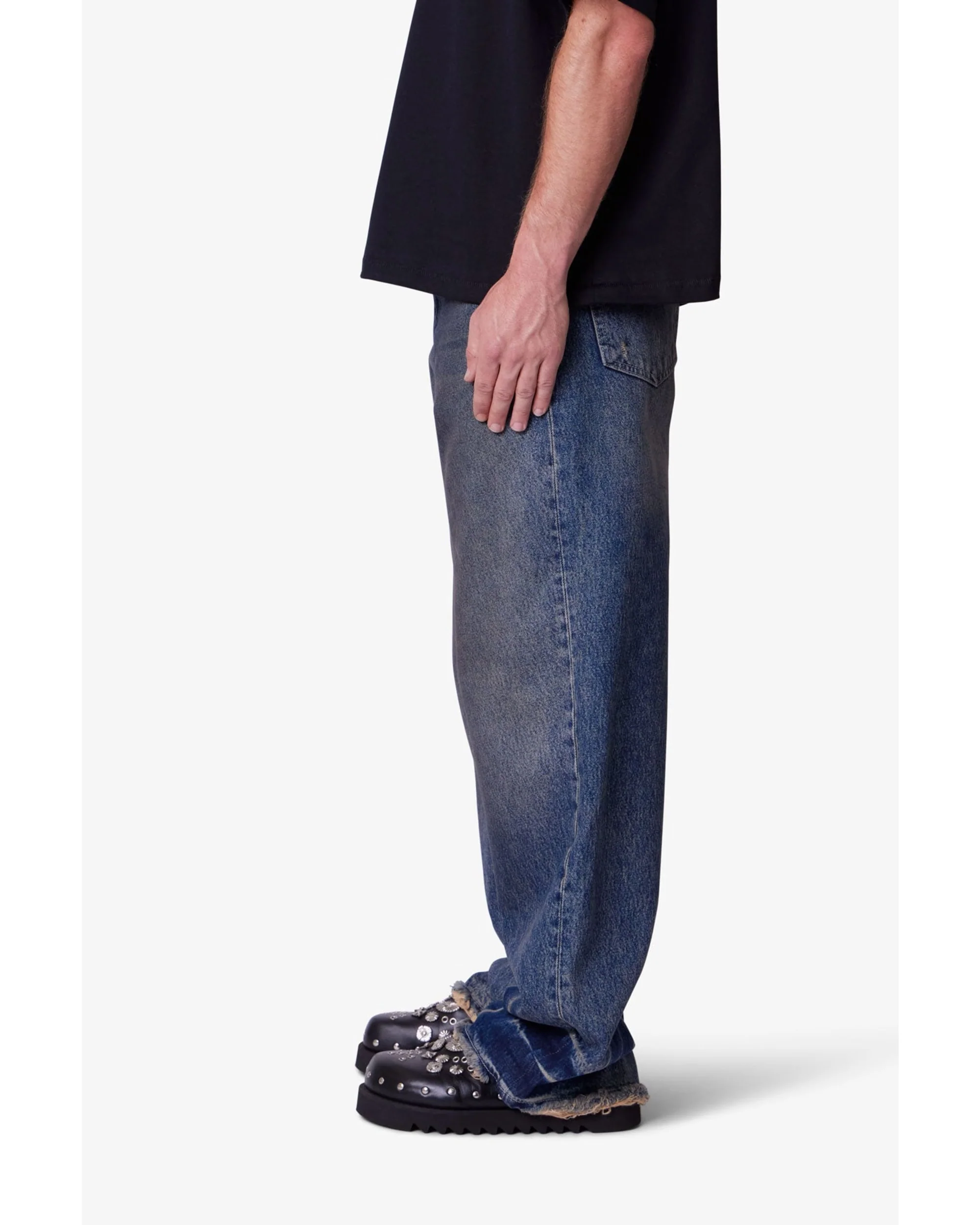 Ultra Baggy Oil Denim - Medium Blue - Image 6