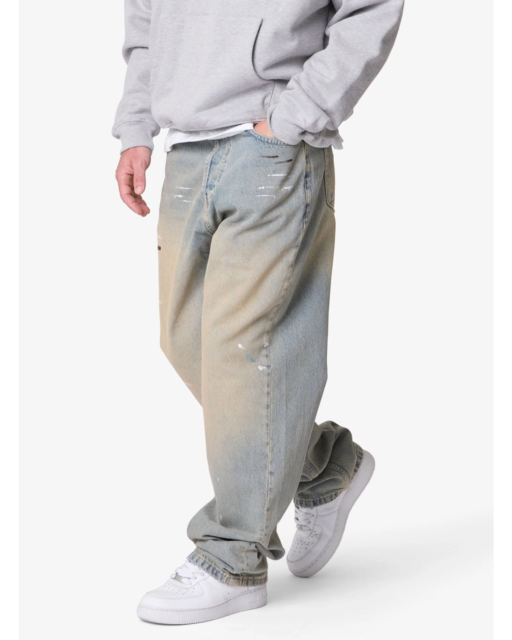 Ultra Baggy Painter Denim - Light Sand Washed Blue - Image 4