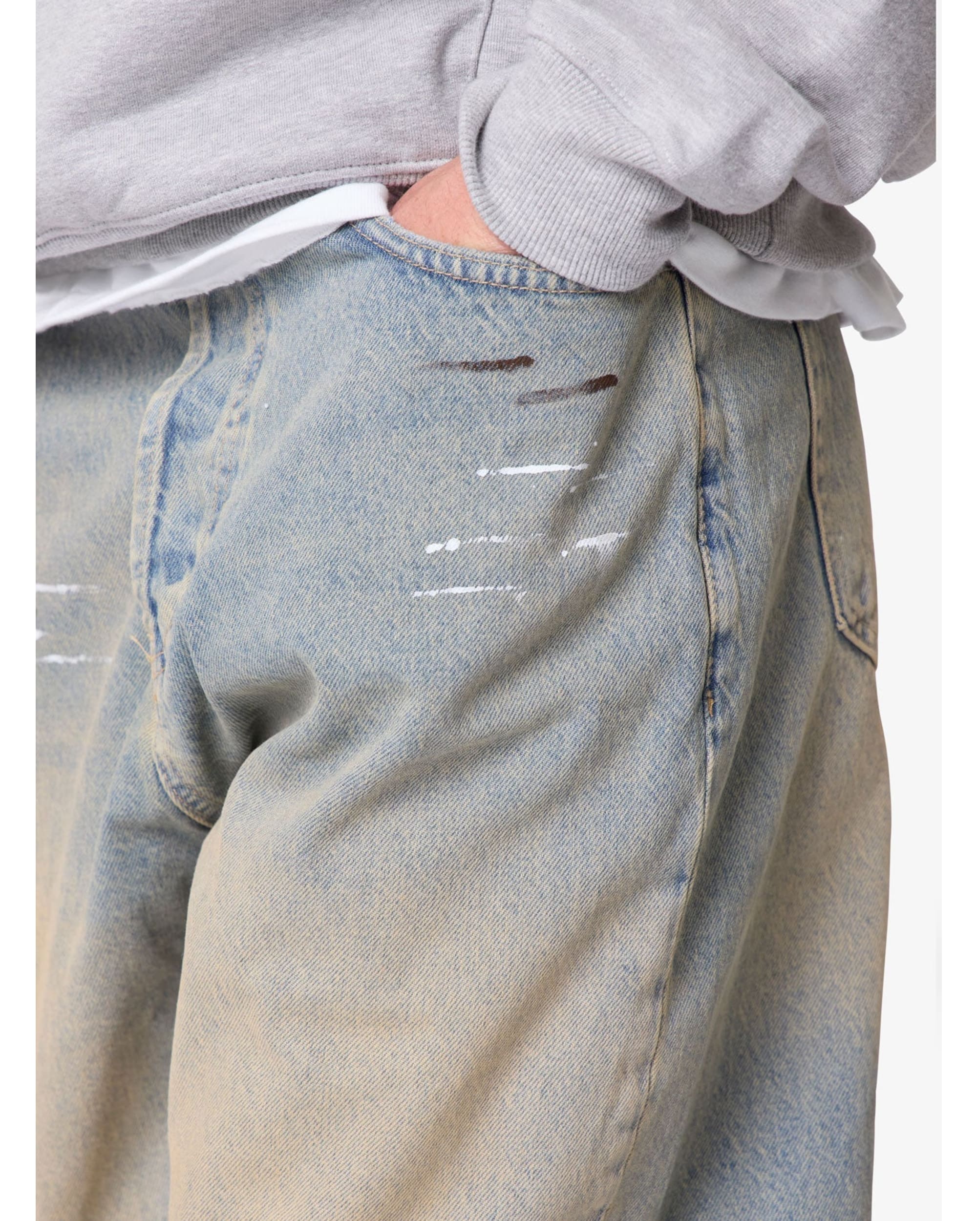 Ultra Baggy Painter Denim - Light Sand Washed Blue - Image 9