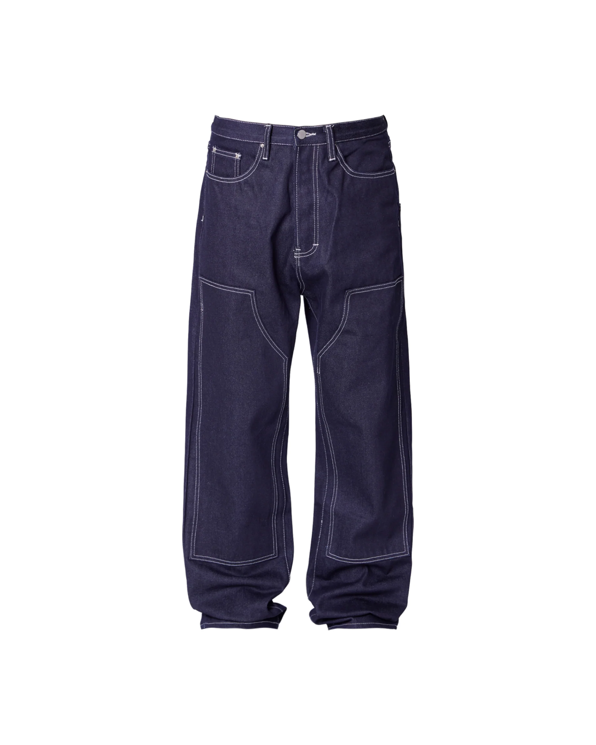 Ultra Baggy Raw Work Denim - Blue