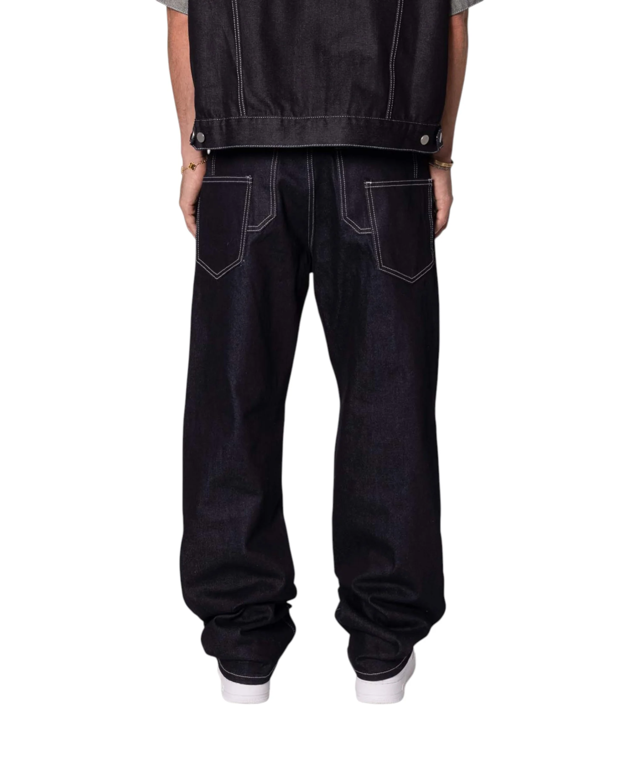Ultra Baggy Raw Work Denim - Blue - Image 3