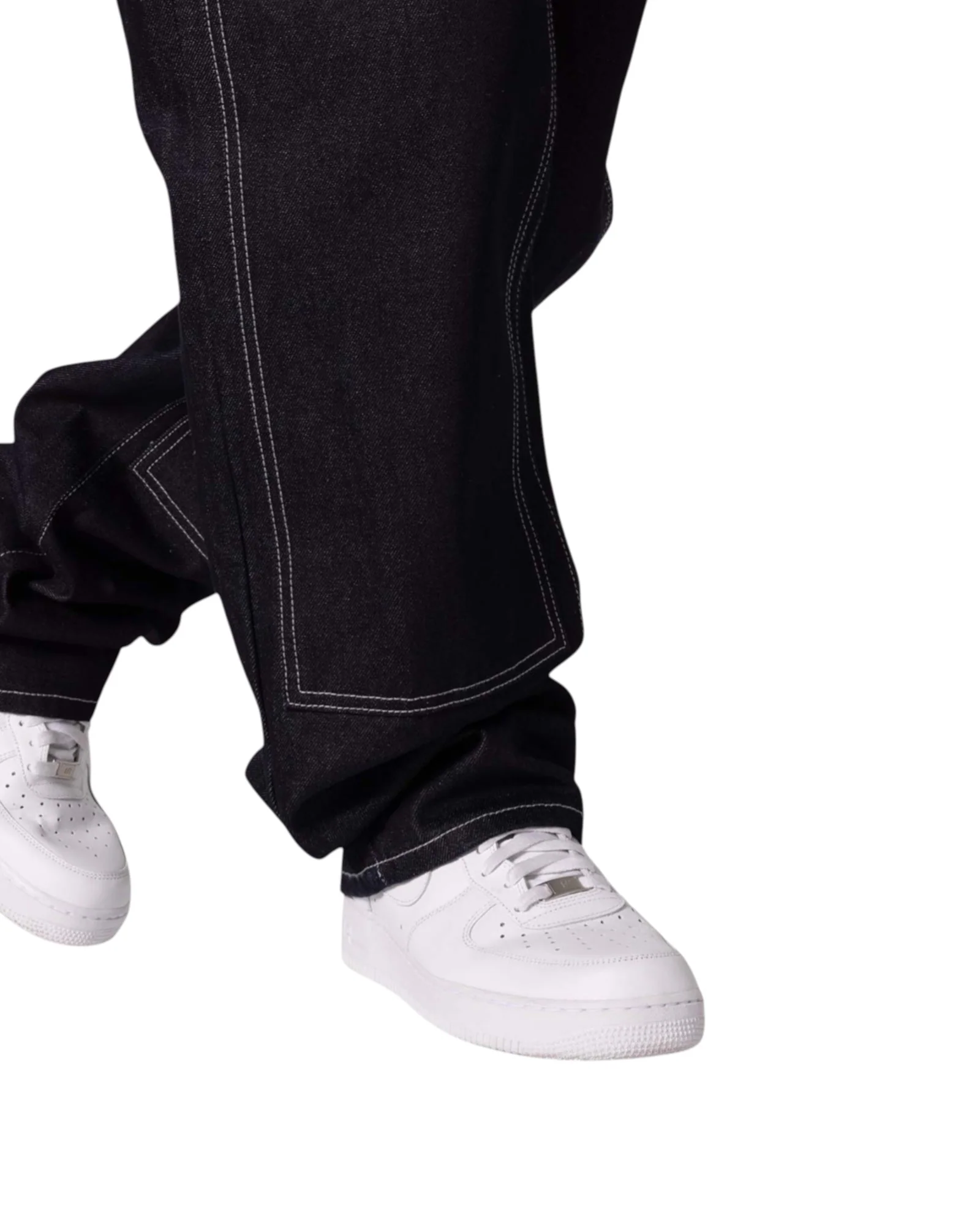 Ultra Baggy Raw Work Denim - Blue - Image 9