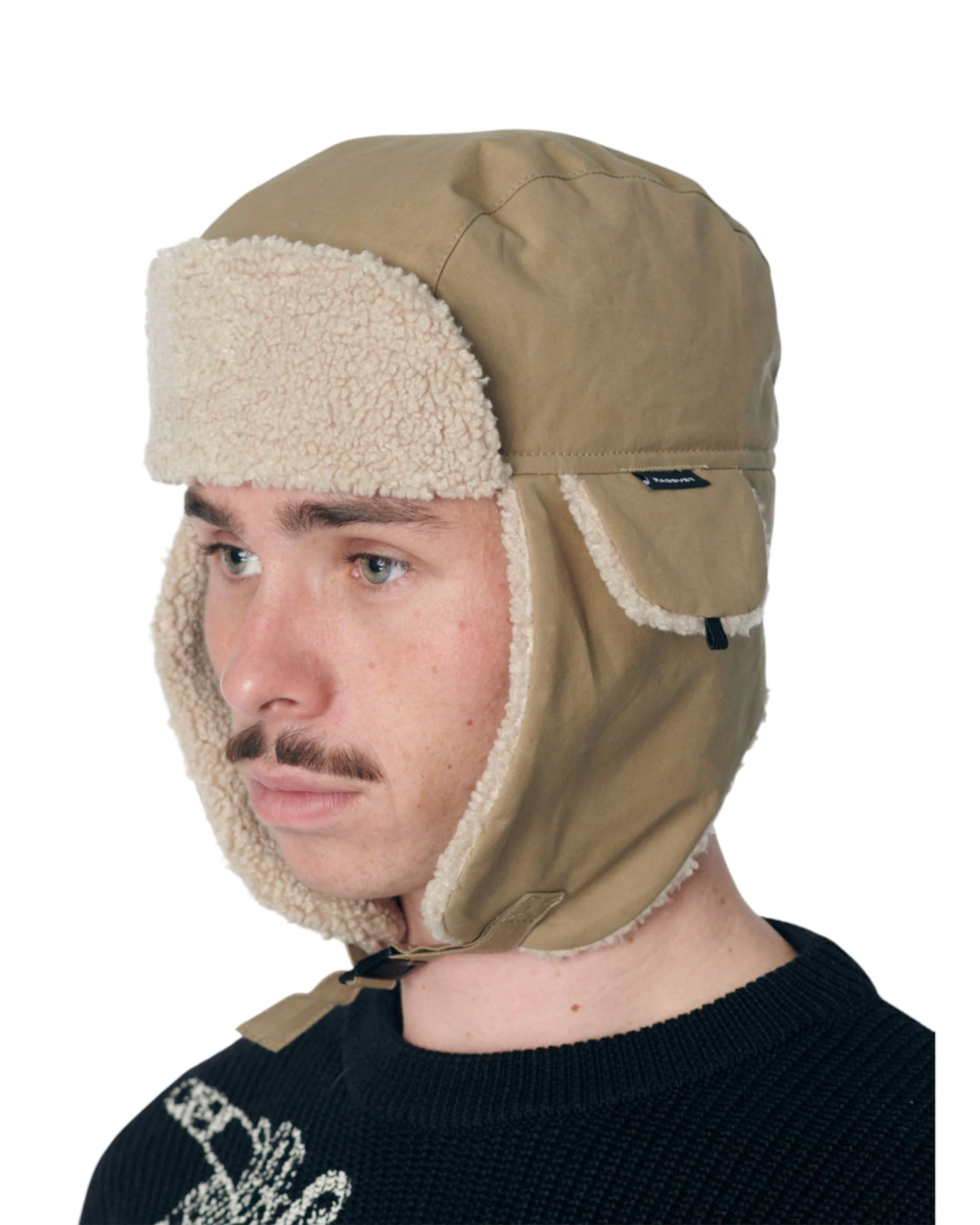 WAXED COTTON TRAPPER HAT WOVEN - Image 3