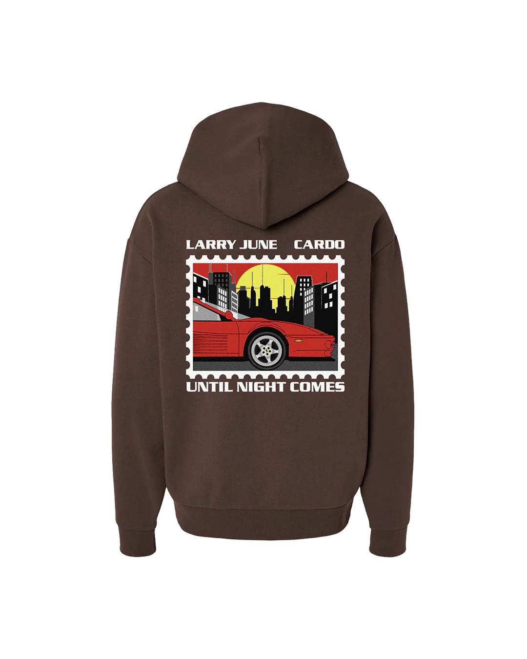 Until Night Comes - Postage Hoodie (Brown) - Image 2