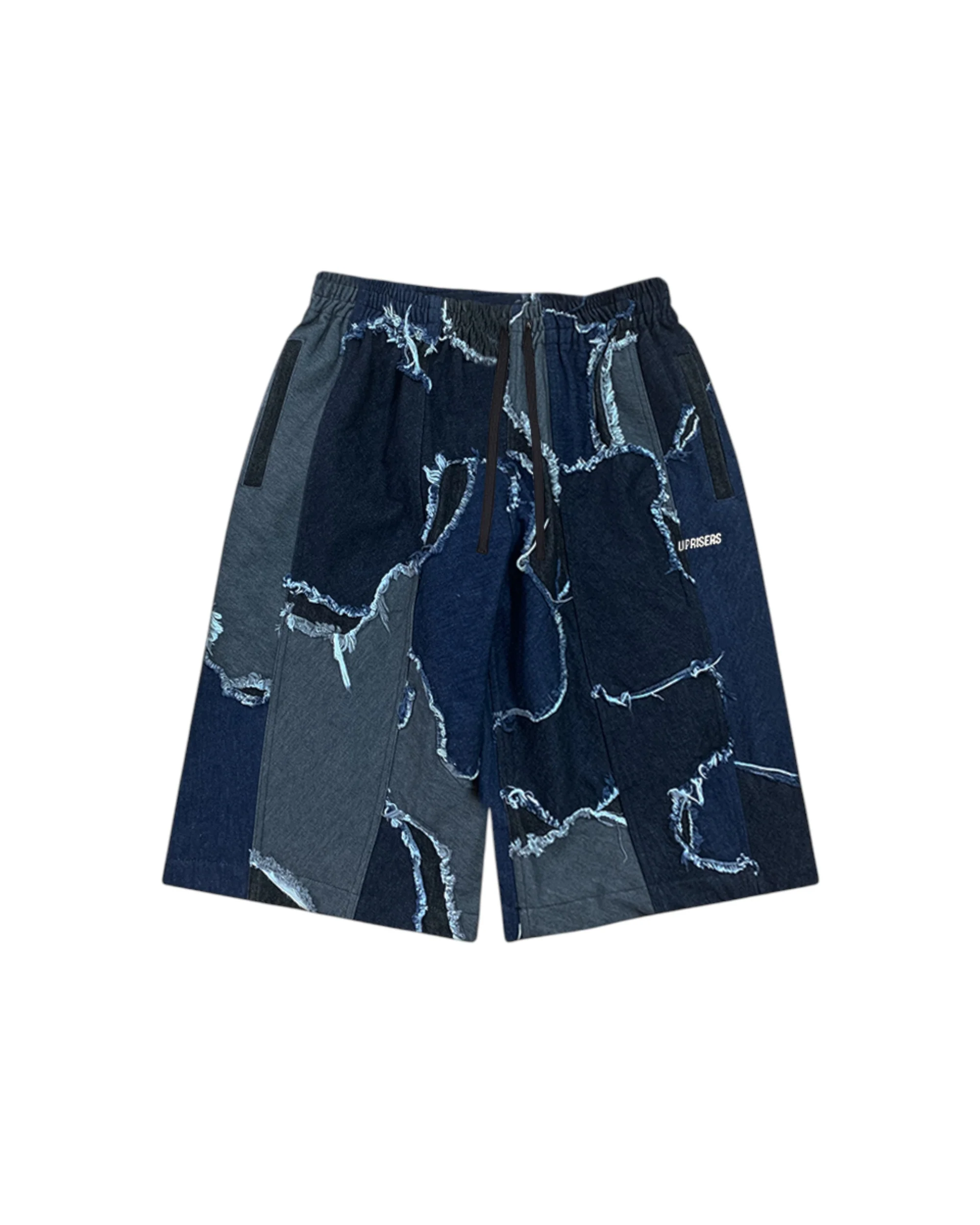 UPRS Wide Leg Camo Denim Jorts