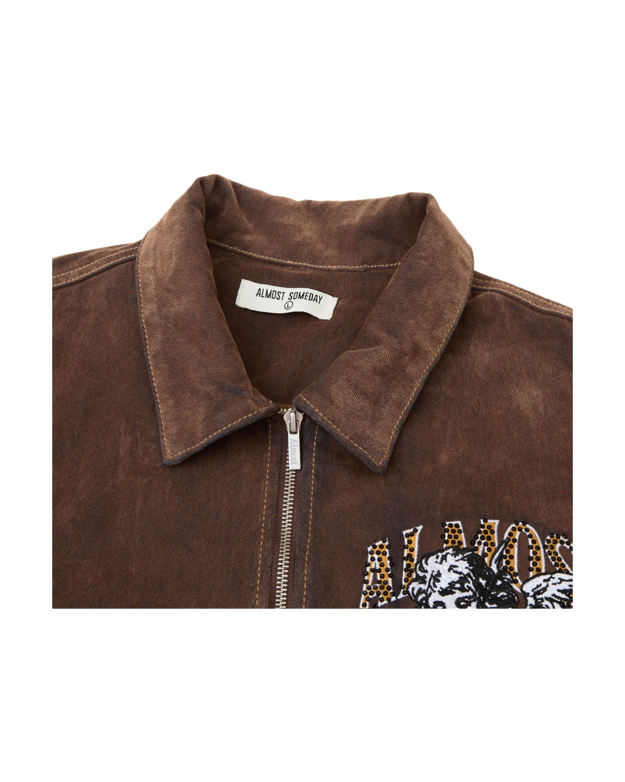 Upscale Velour Jacket - Brown - Image 3
