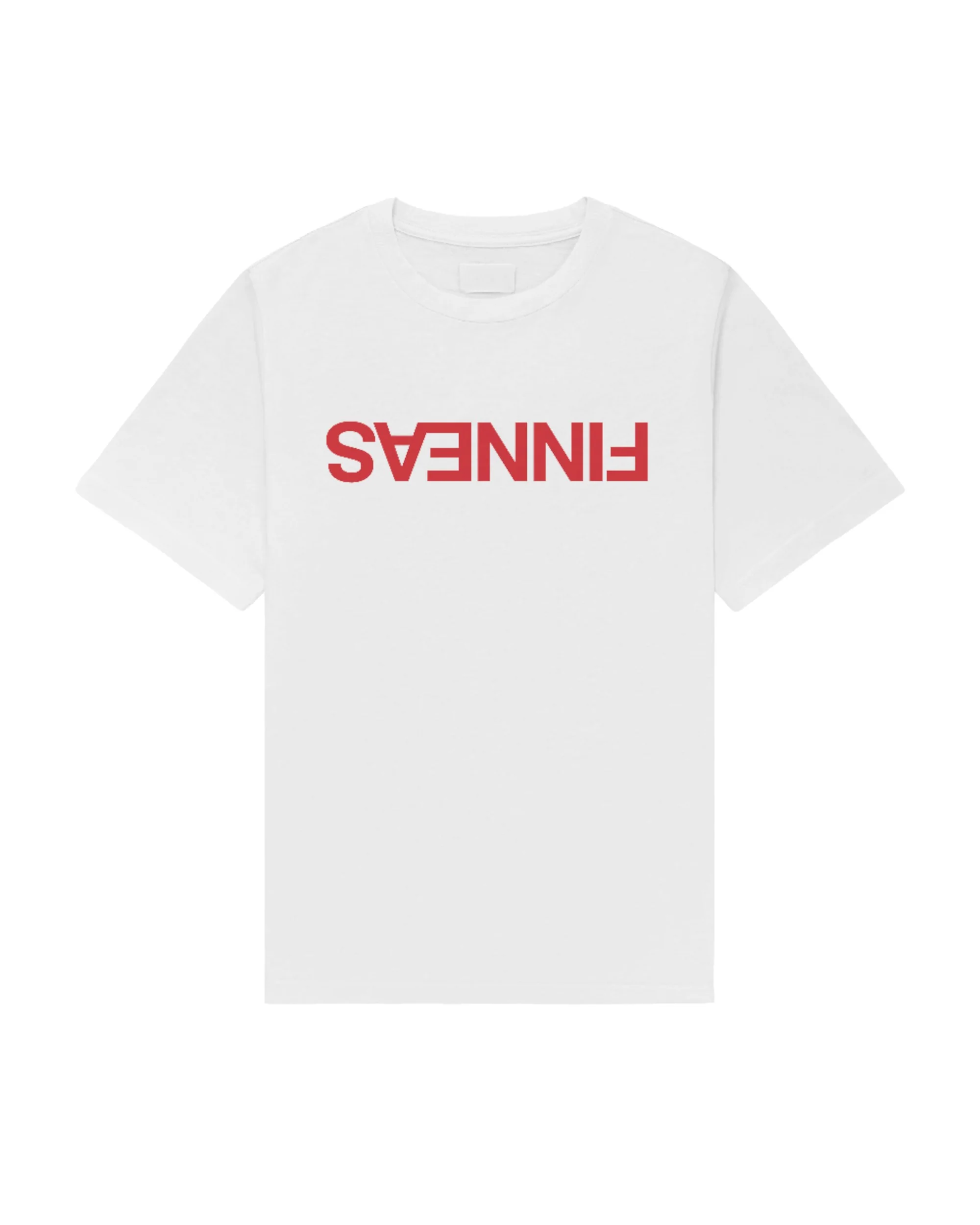 Upside-down FINNEAS Logo White Tee
