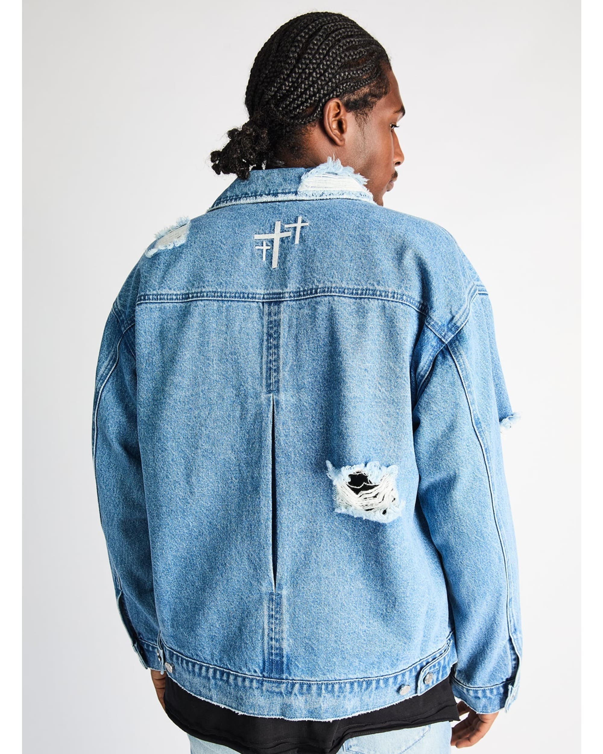 VALENTIANO DENIM JACKET | GLACIER BLUE - Image 4