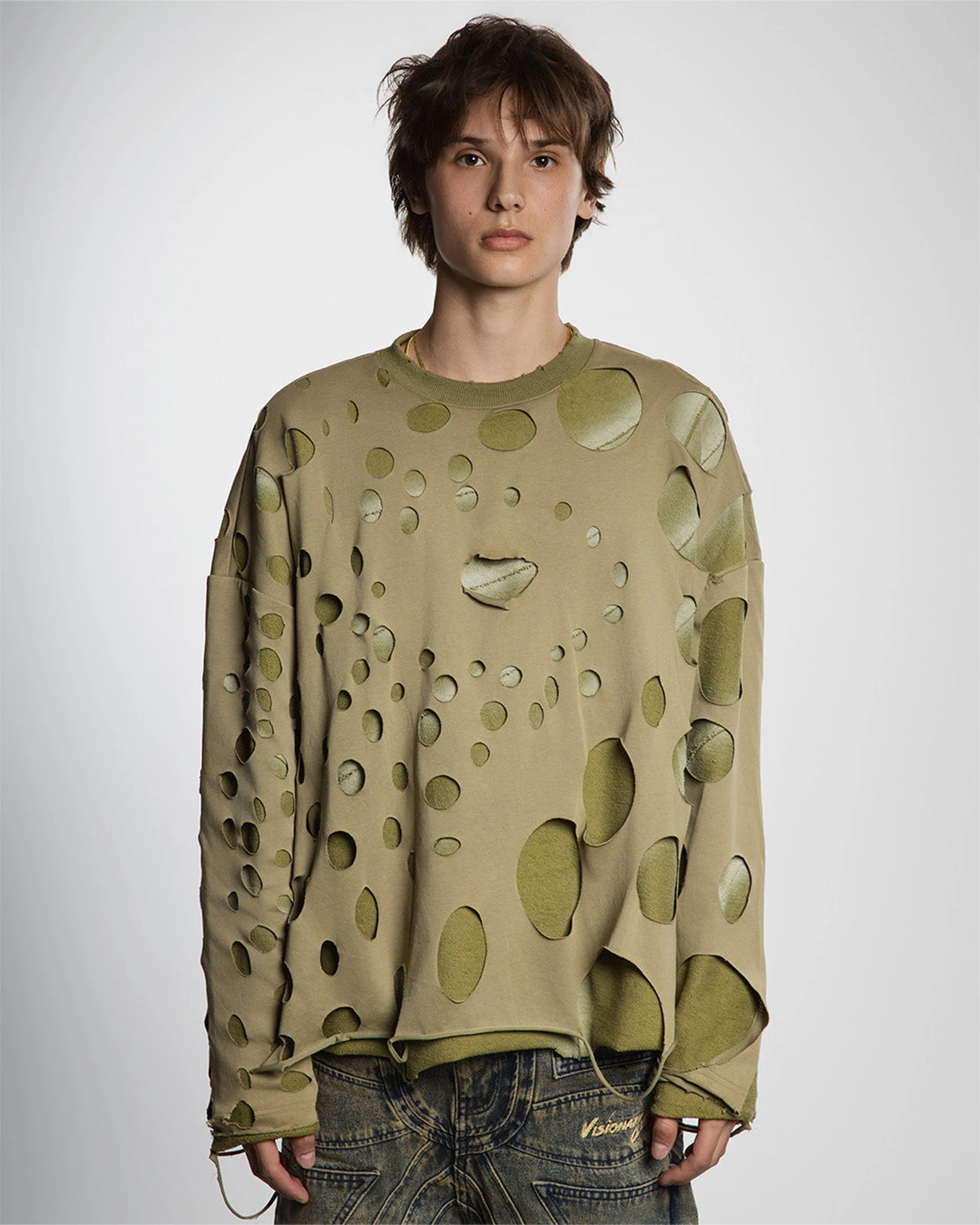 "VEIL OF DESIRE" LONG SLEEVE (GREEN) - Image 3