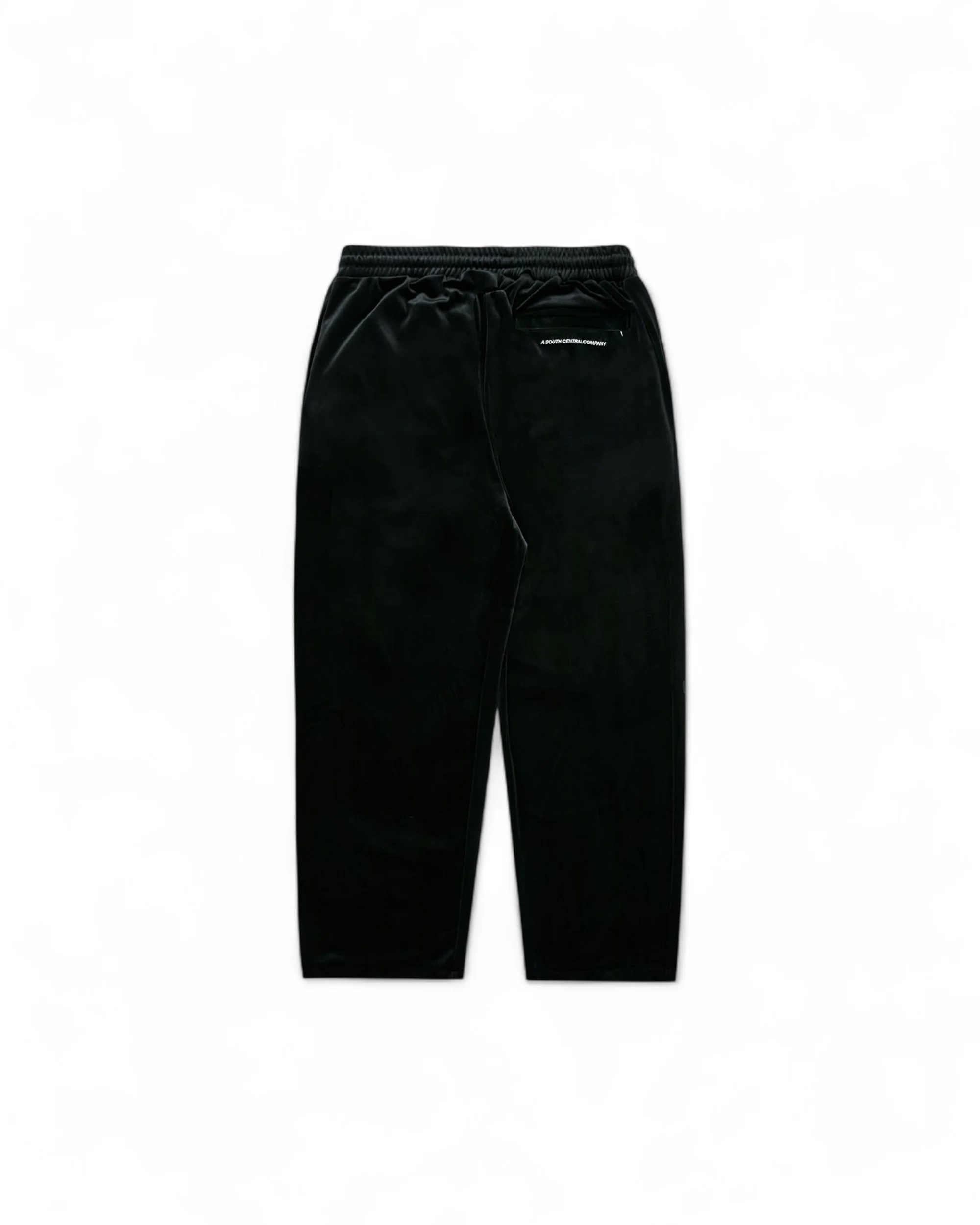 Velour Script Logo Track Pants - Black - Image 2