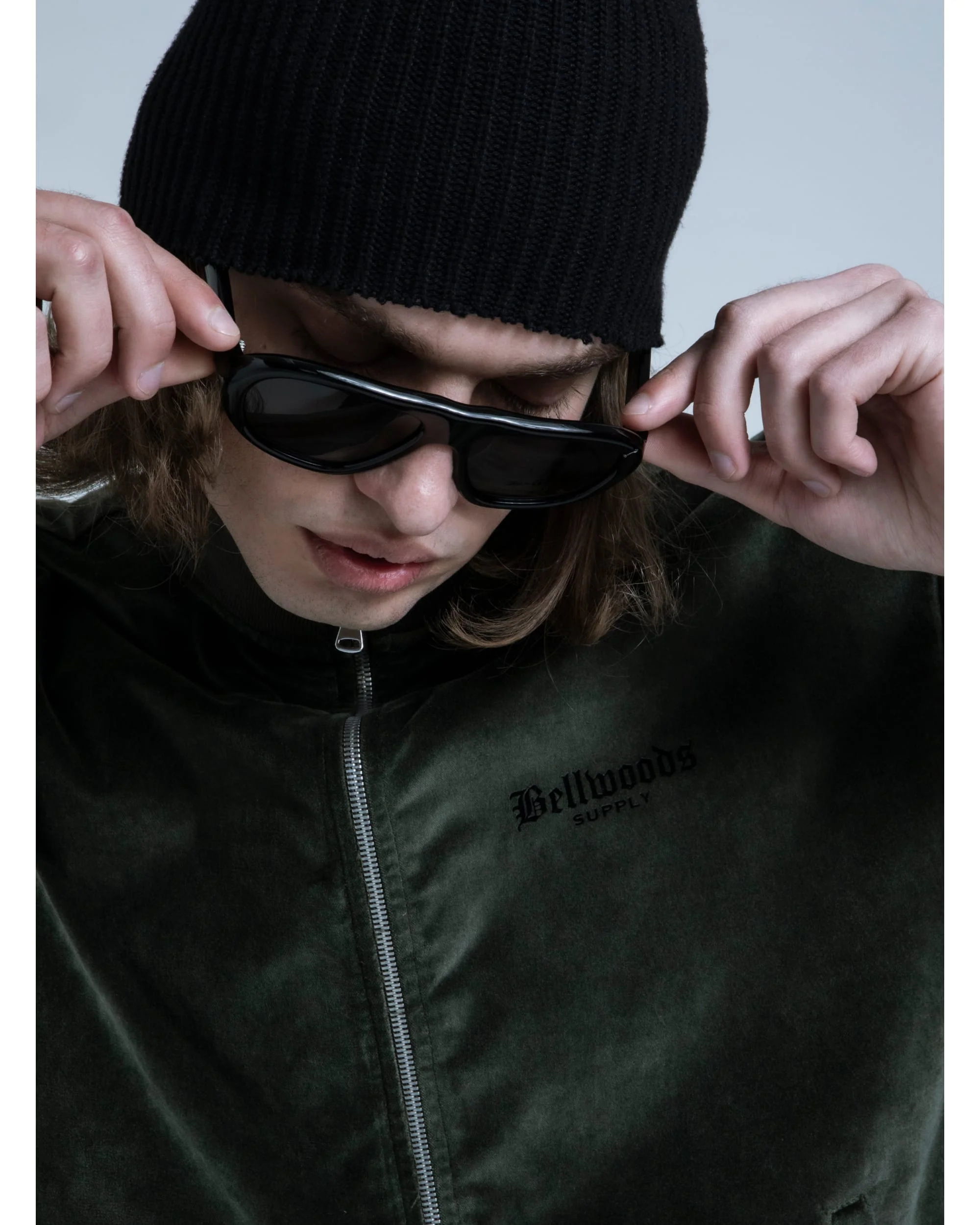 Velour Track Jacket - Deep Olive - Image 6