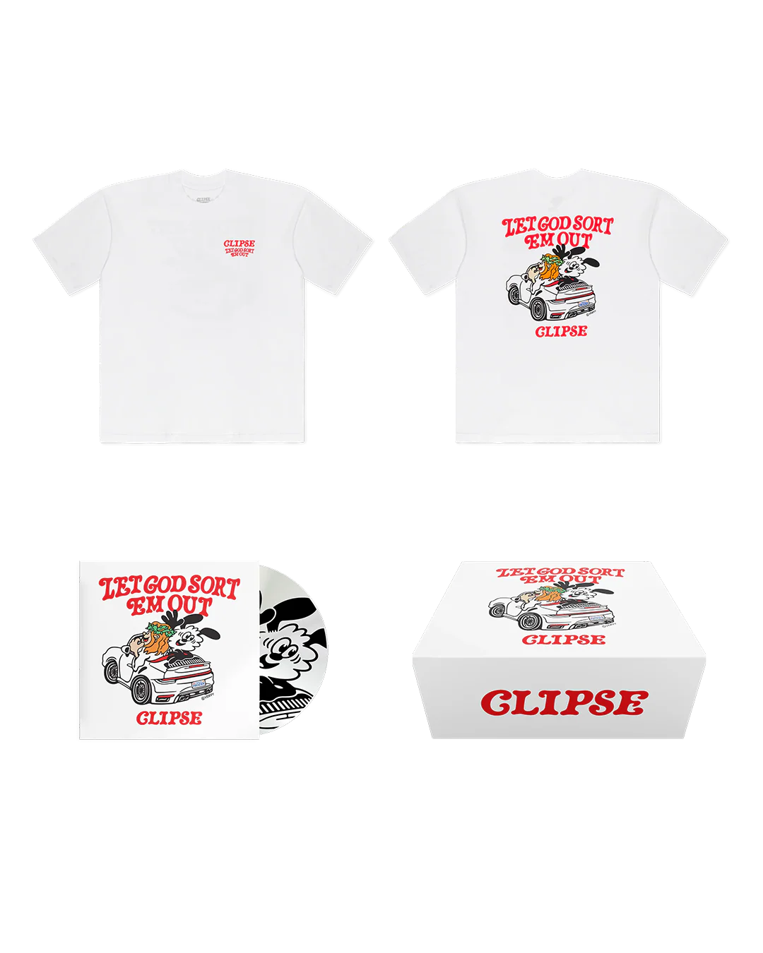 VERDY X CLIPSE LET GOD SORT EM OUT TEE BOX SET 1
