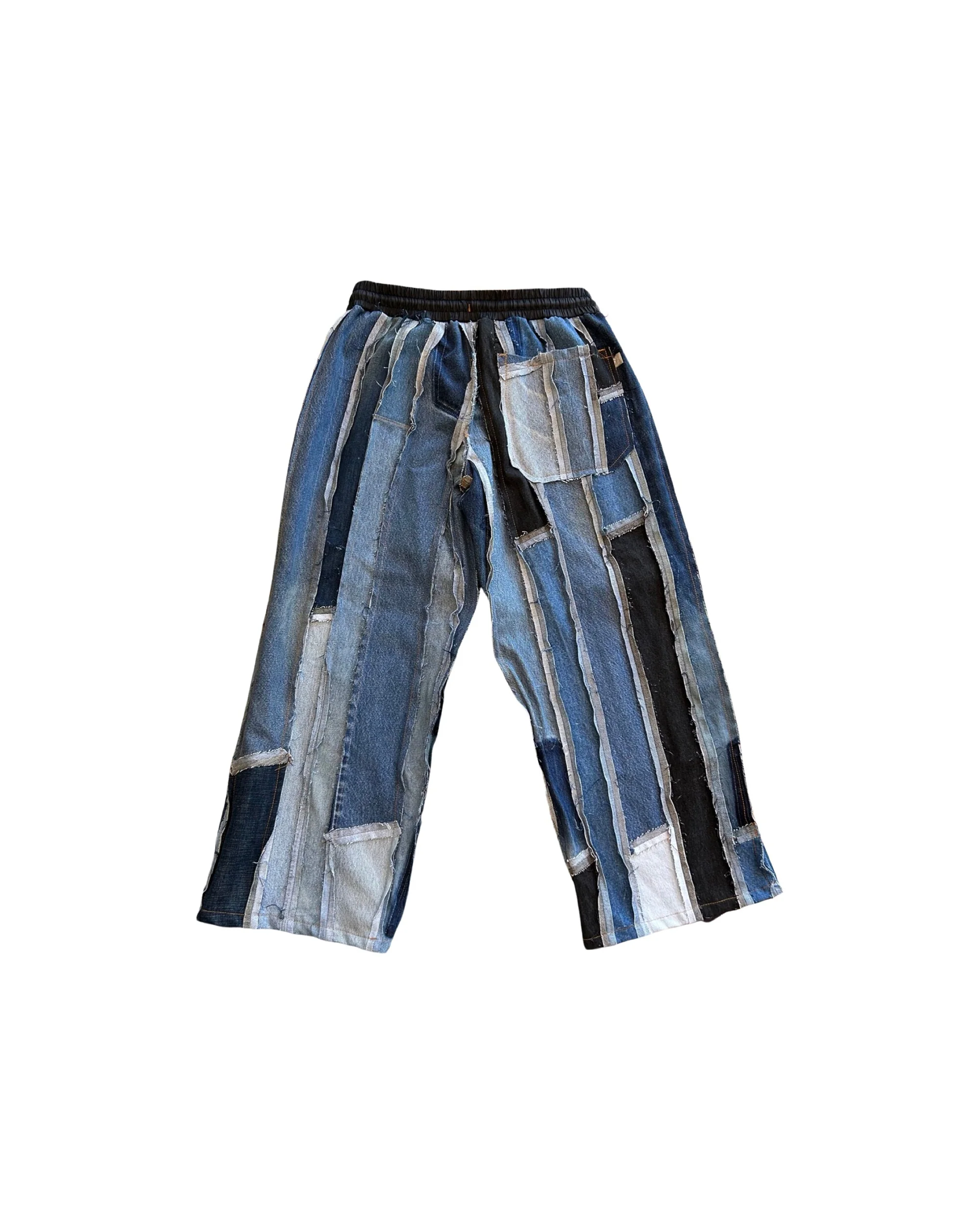 Vertical Distressed Denim Pant - Image 2