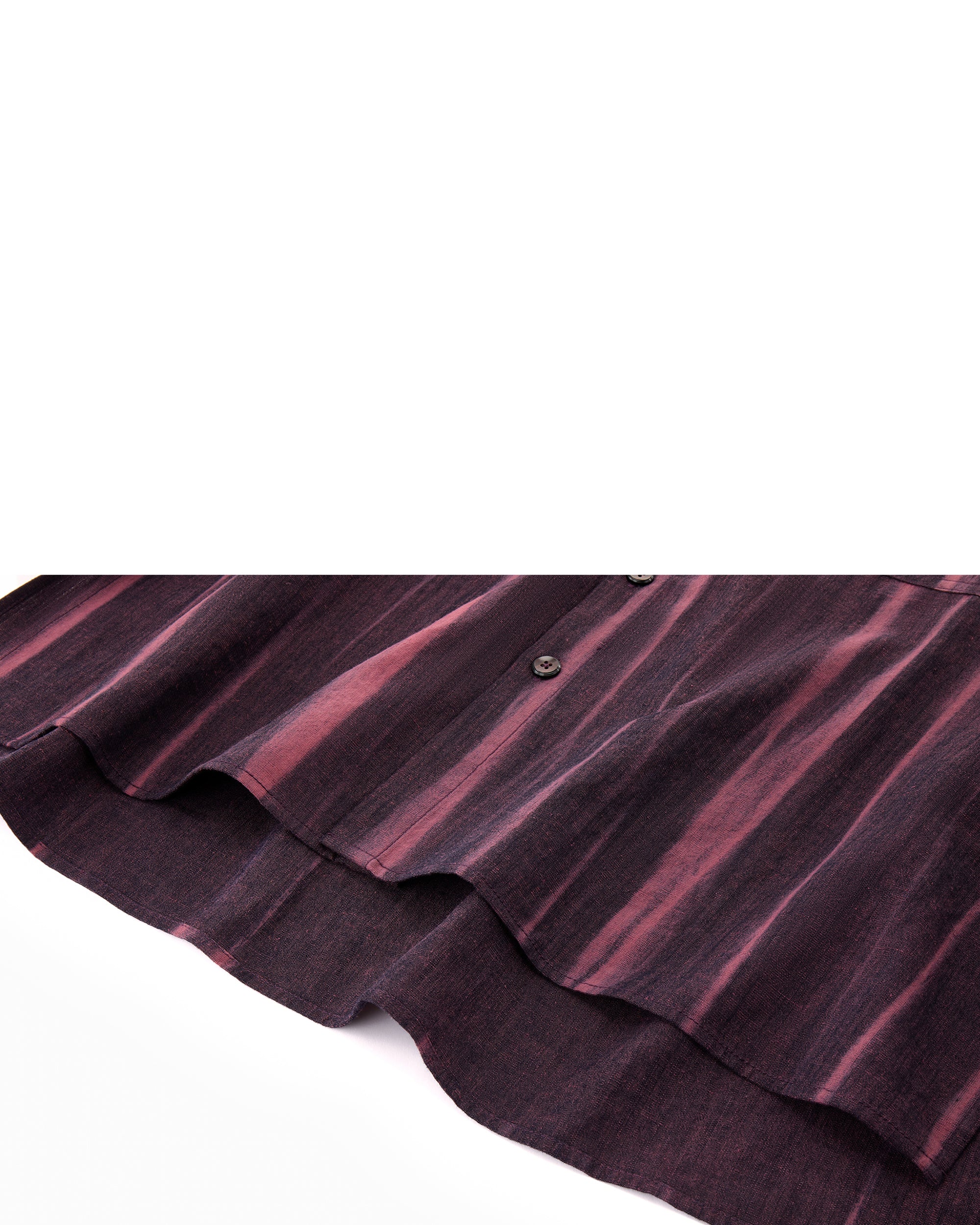 Vertical Stripe Button Up – Deep Burgundy & Rose, Relaxed Fit - Image 16