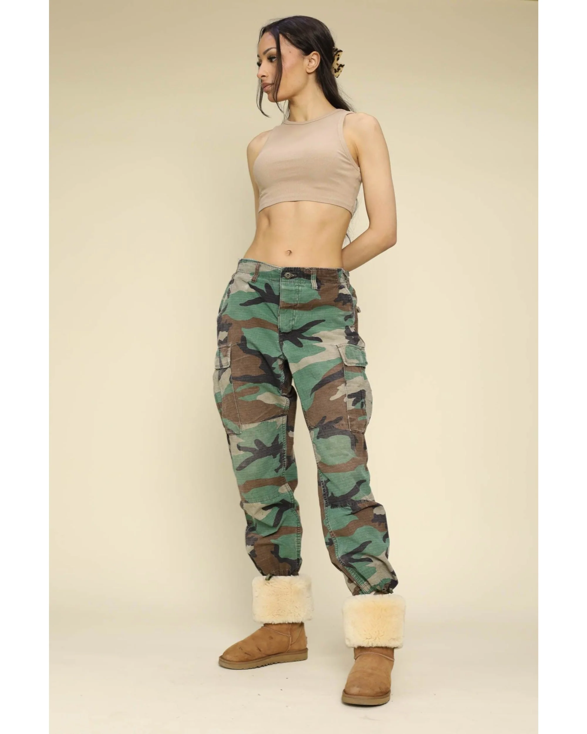 Vintage Camo Woodland Pants - XS, L, XL