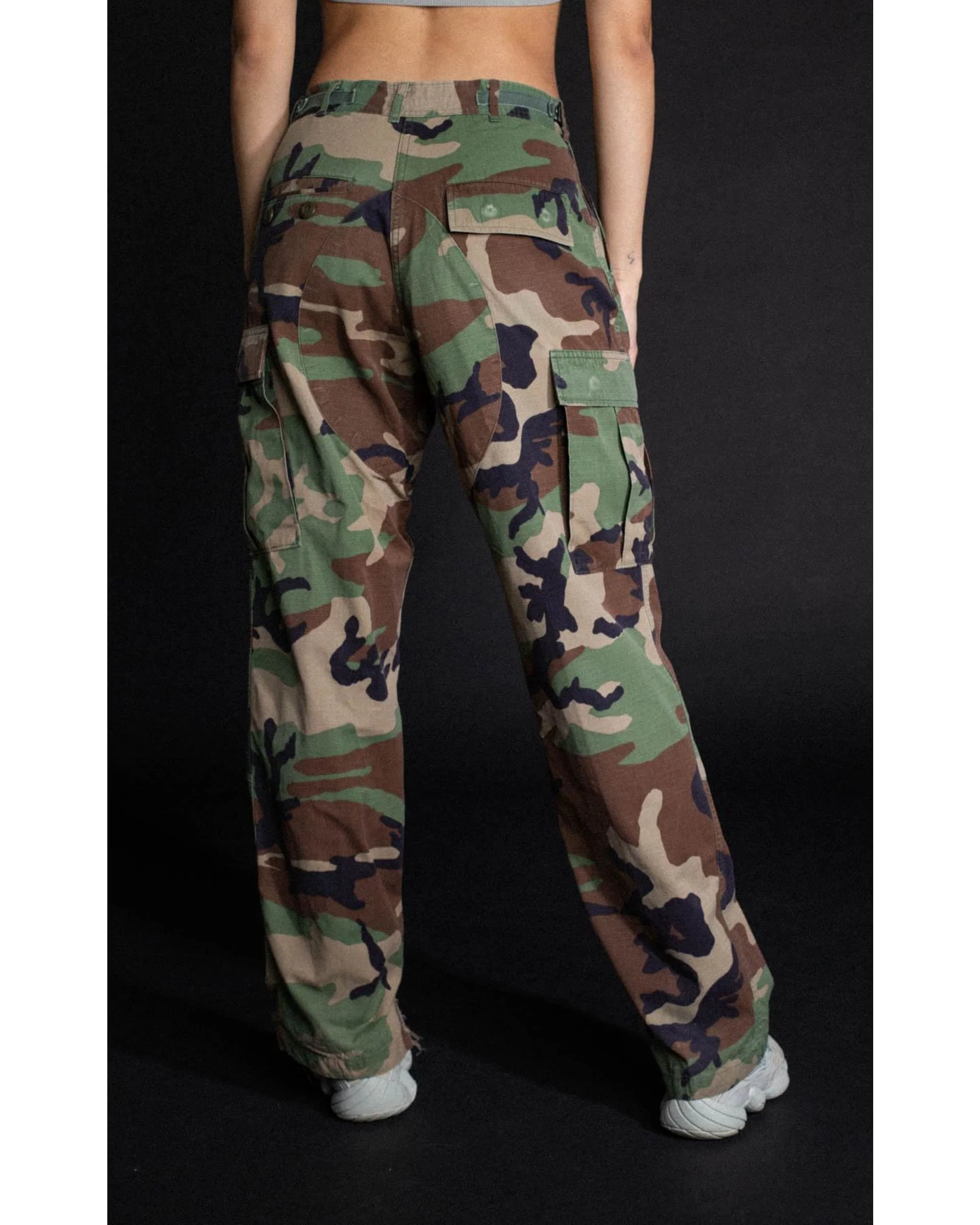 Vintage Camo Woodland Pants - XS, L, XL - Image 4