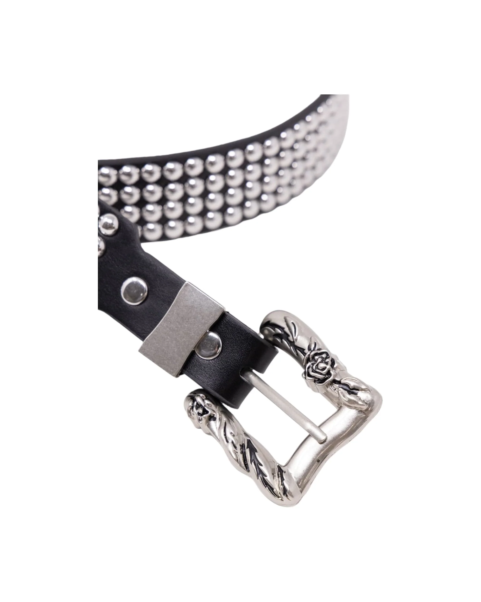 Vintage Studded Belt - Black - Image 4