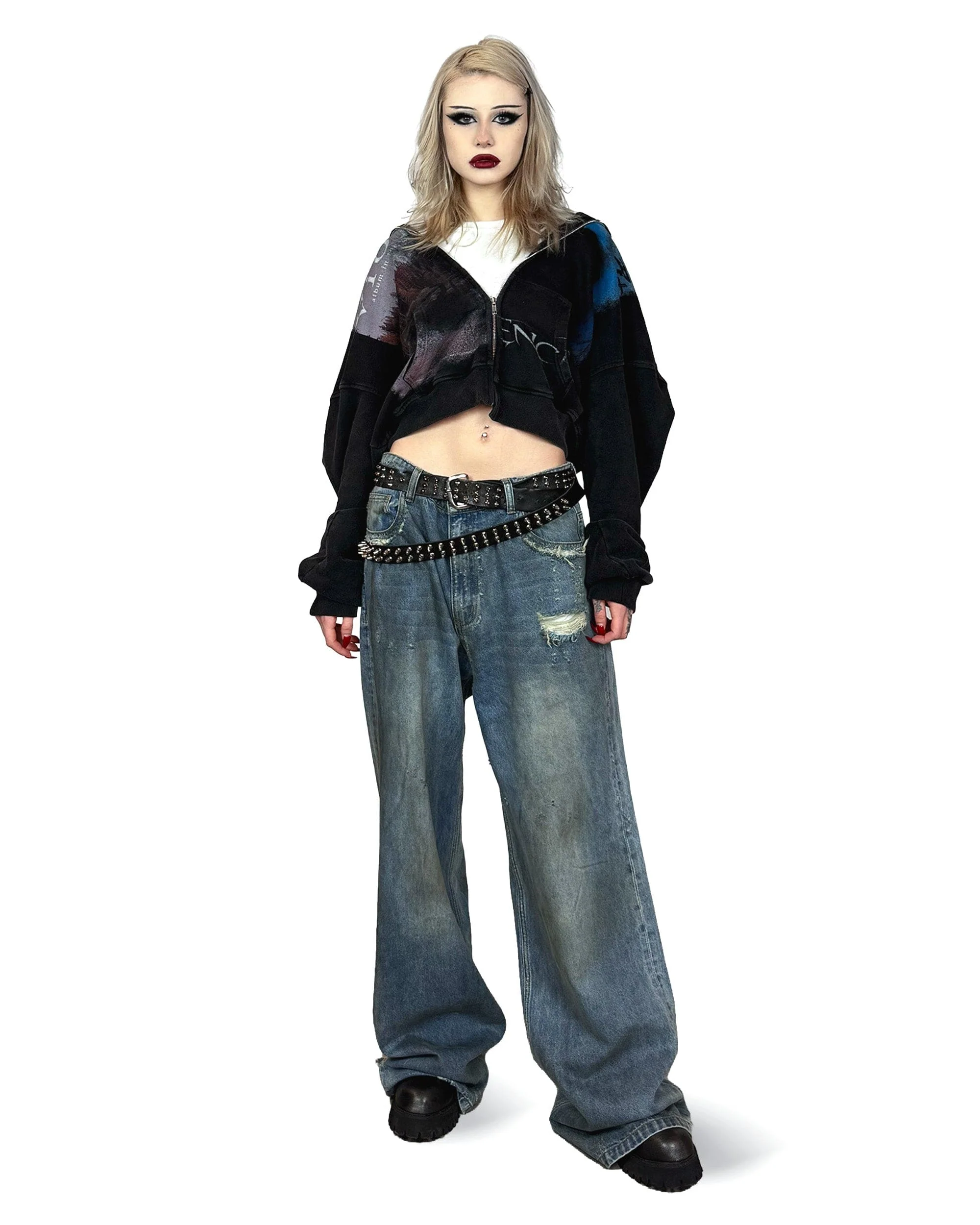 VIOLENCE DENIM PANTS | UNISEX - Image 4