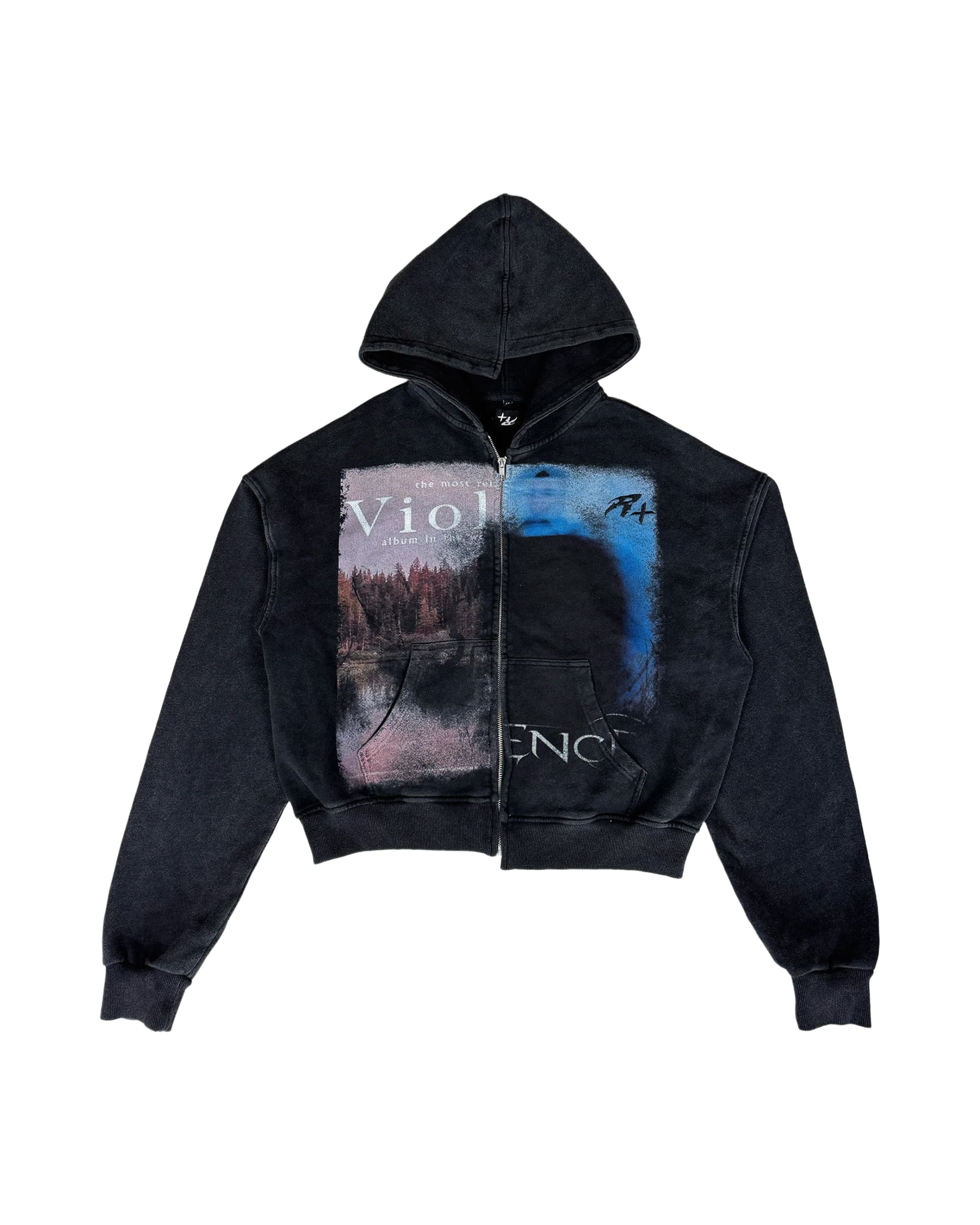 VIOLENCE - OVERSIZED ZIP-HOODIE (WASHED) | UNISEX