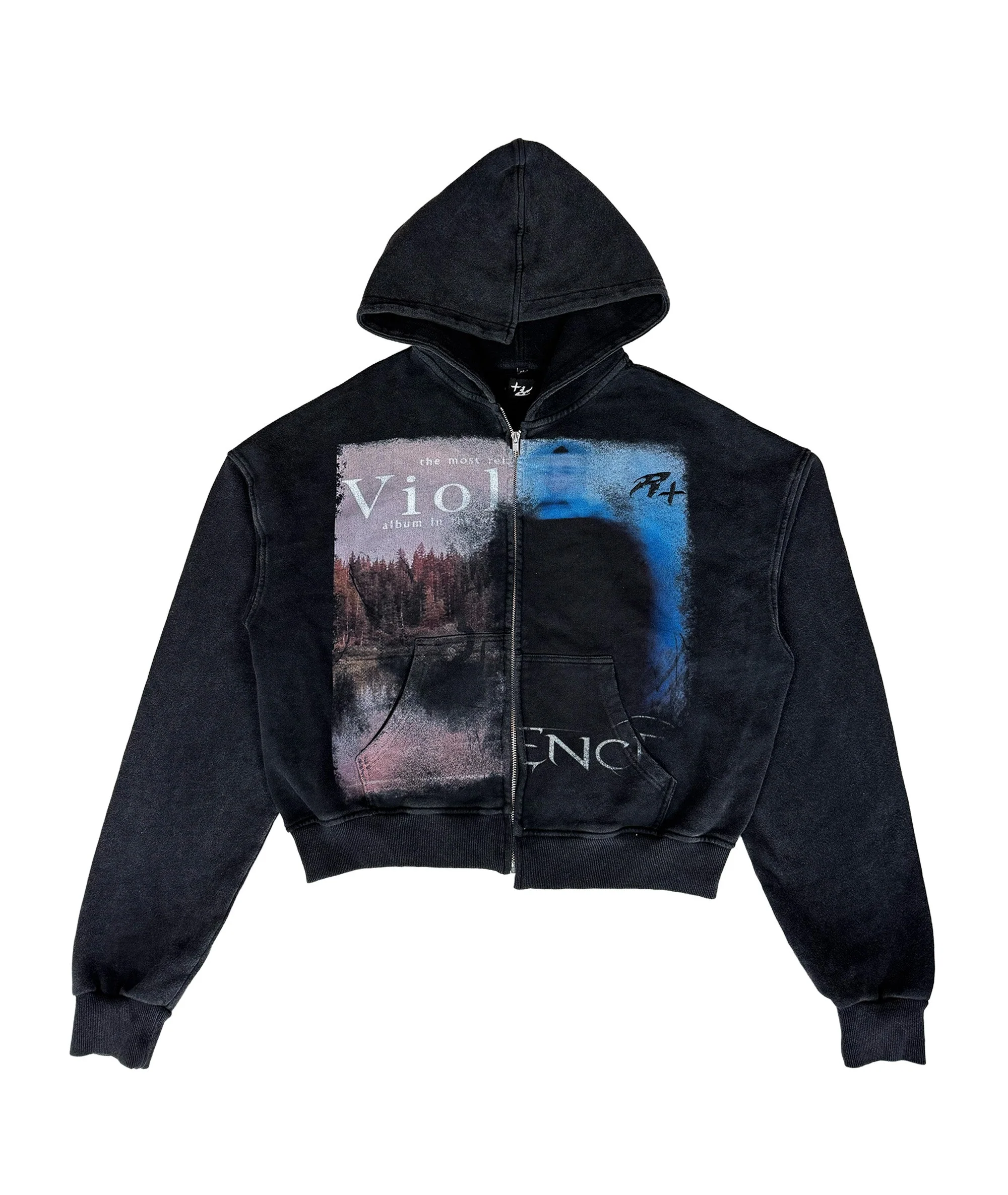 VIOLENCE - OVERSIZED ZIP-HOODIE (WASHED) | UNISEX - Image 11