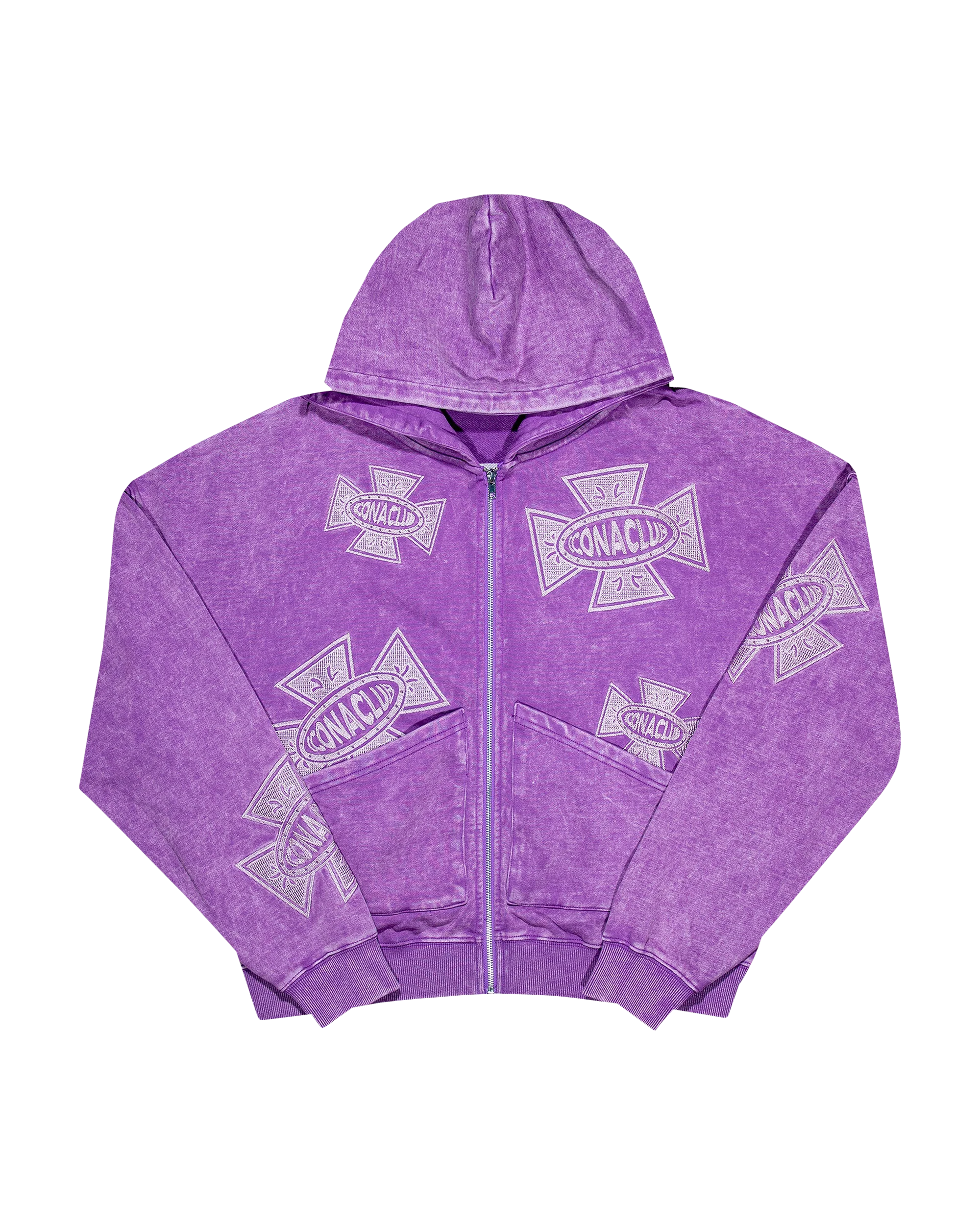 Violet Faded Logo Zip Up