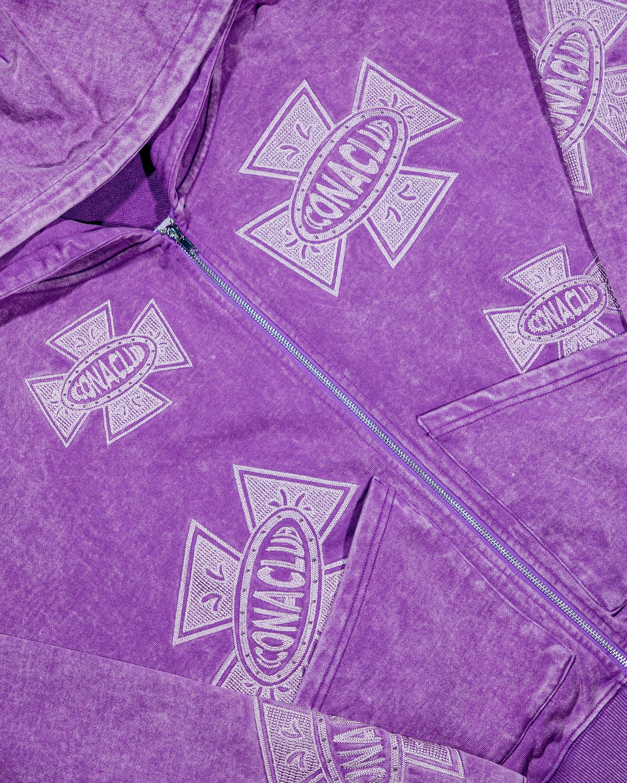 Violet Faded Logo Zip Up - Image 3
