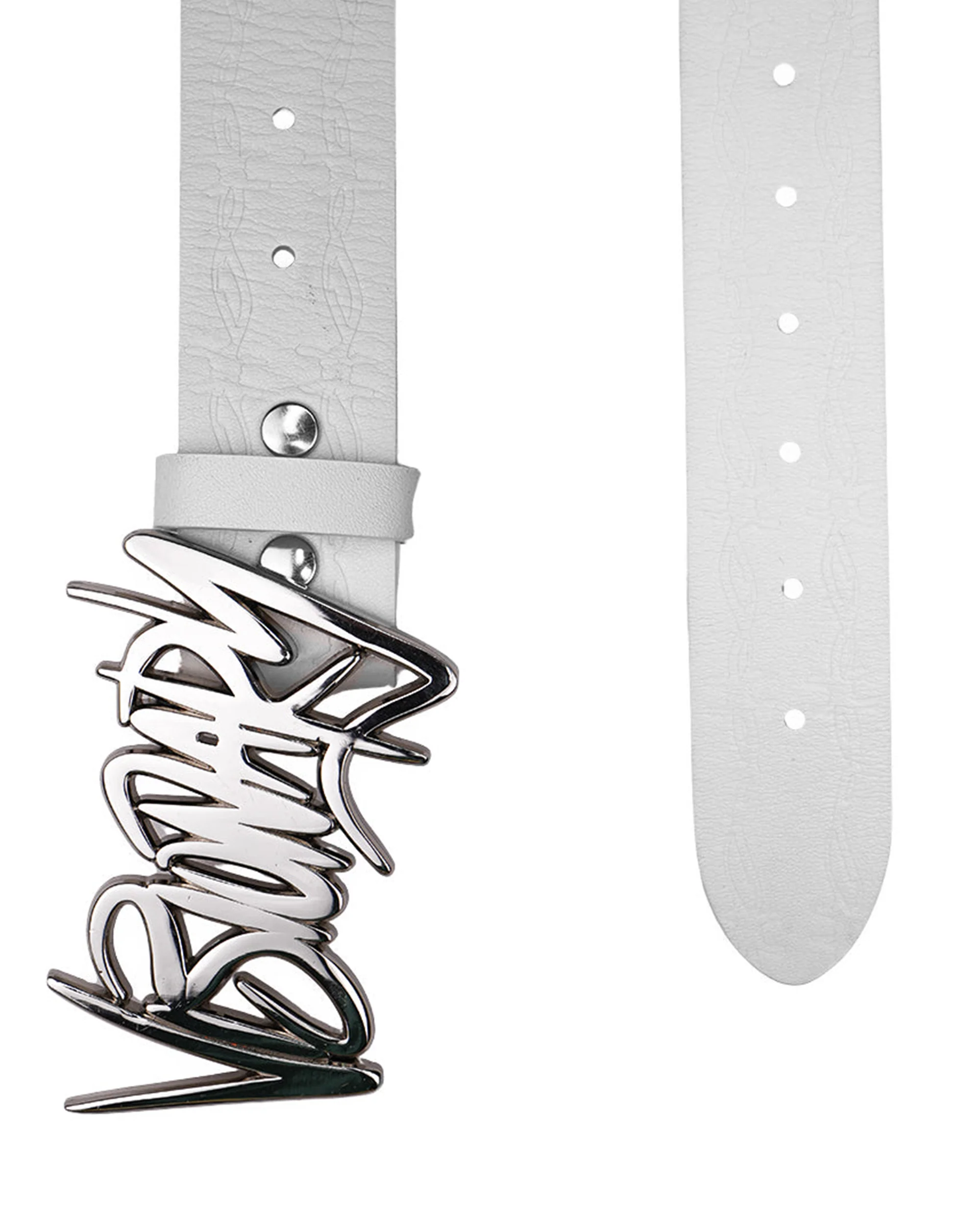 VISIONARY “BARBWIRE ” BELTS ( WHITE)