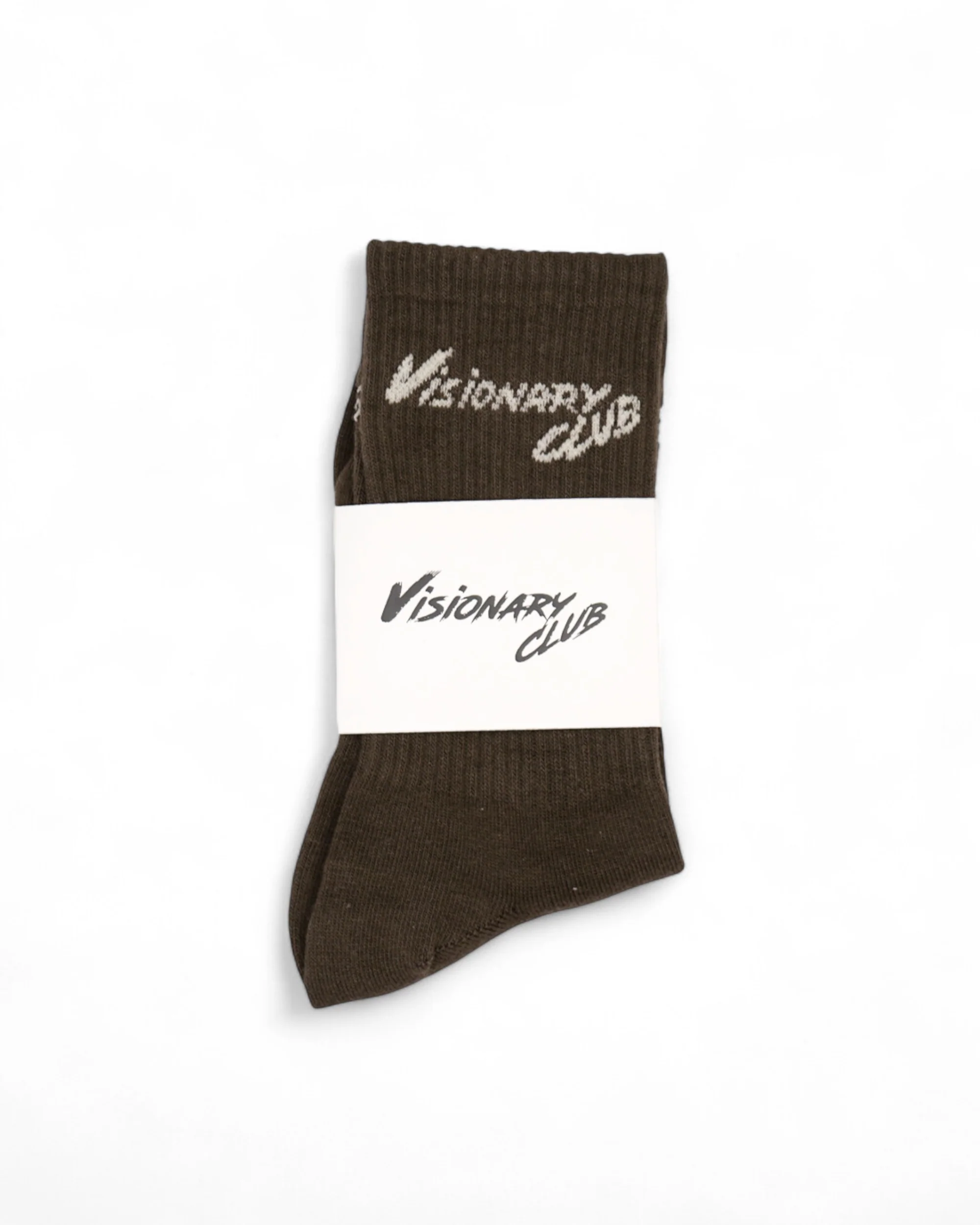 VISIONARY CREW SOCKS (BROWN)