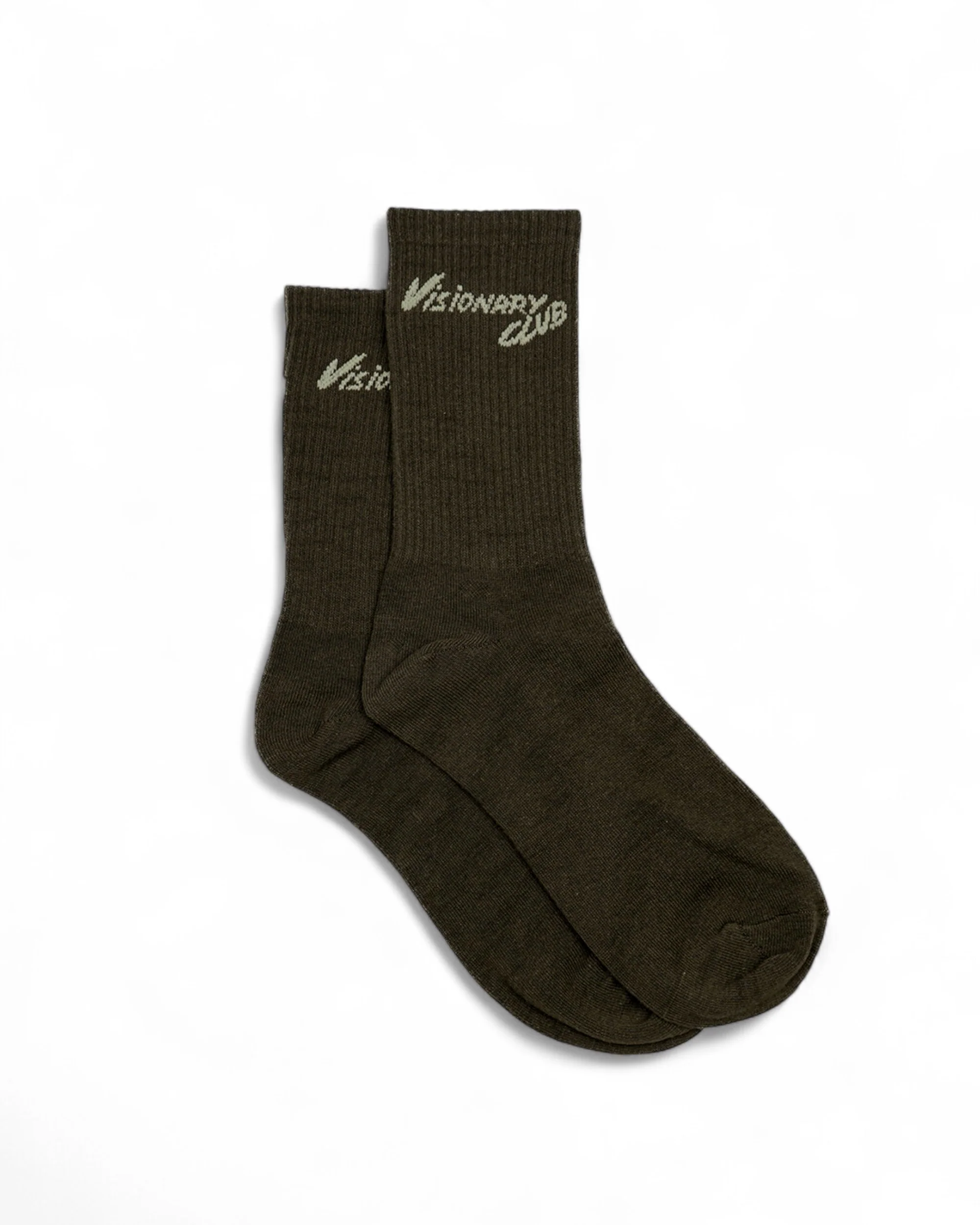VISIONARY CREW SOCKS (BROWN) - Image 2