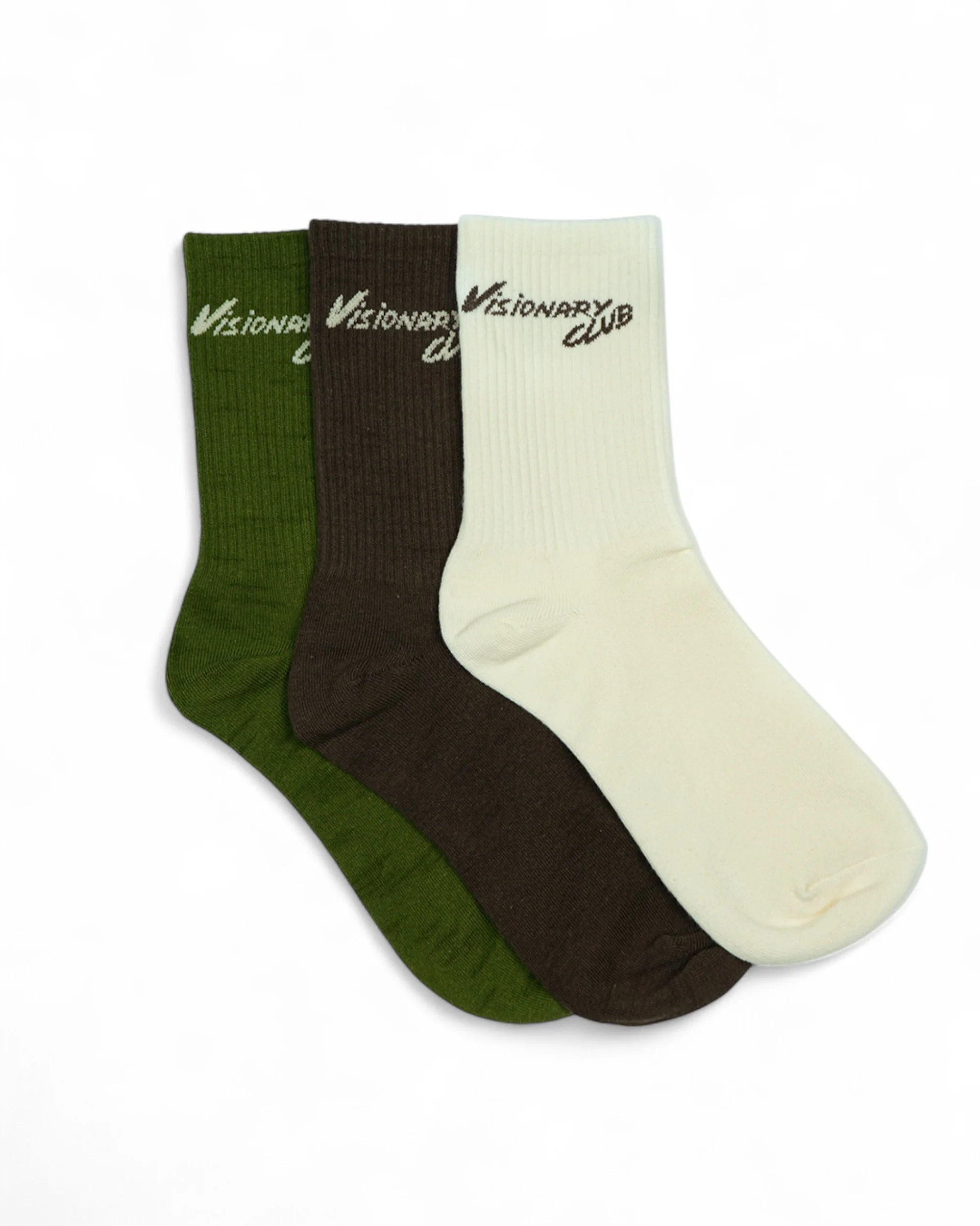 VISIONARY CREW SOCKS (BROWN) - Image 4
