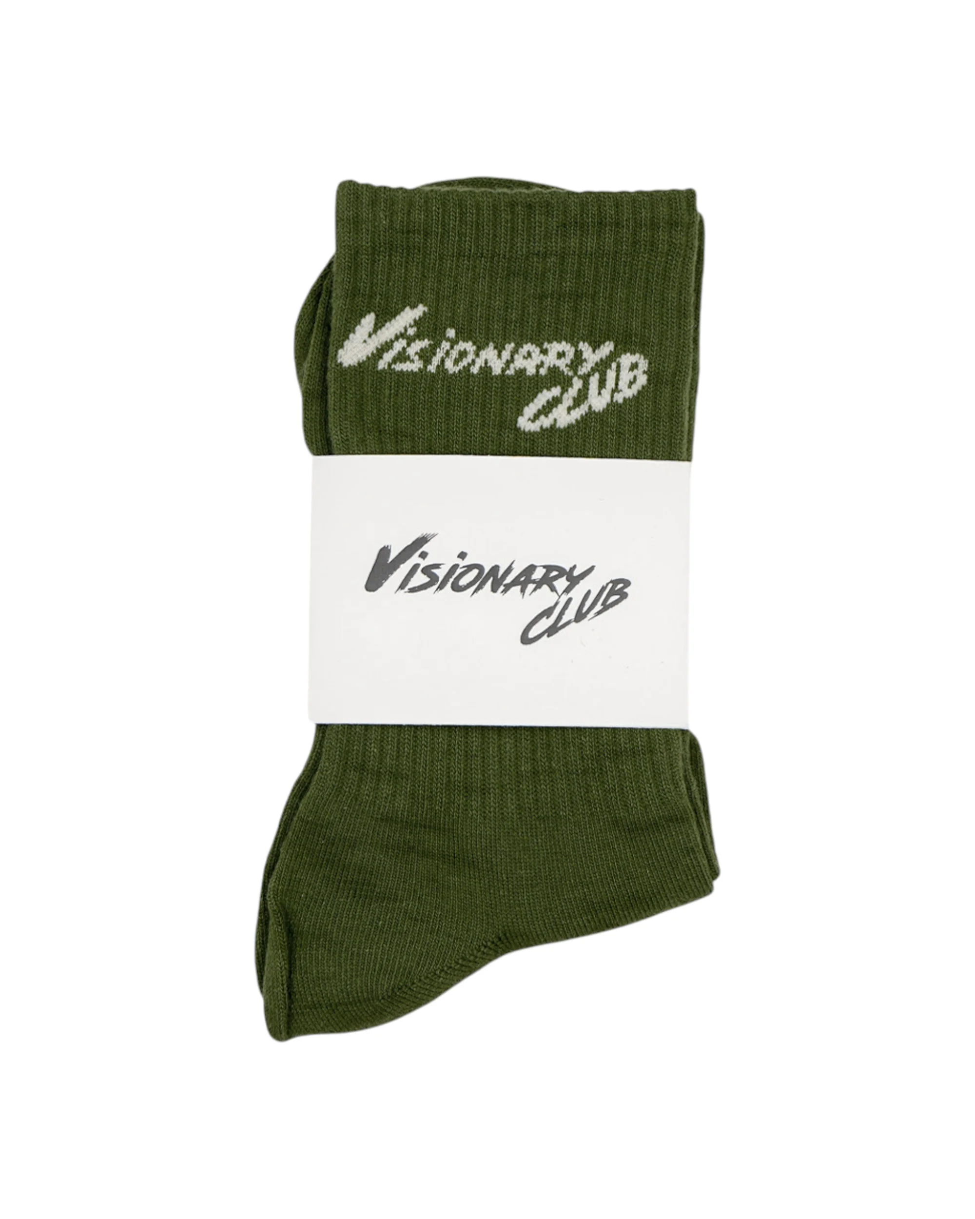 VISIONARY CREW SOCKS (OLIVE GREEN) - Image 2