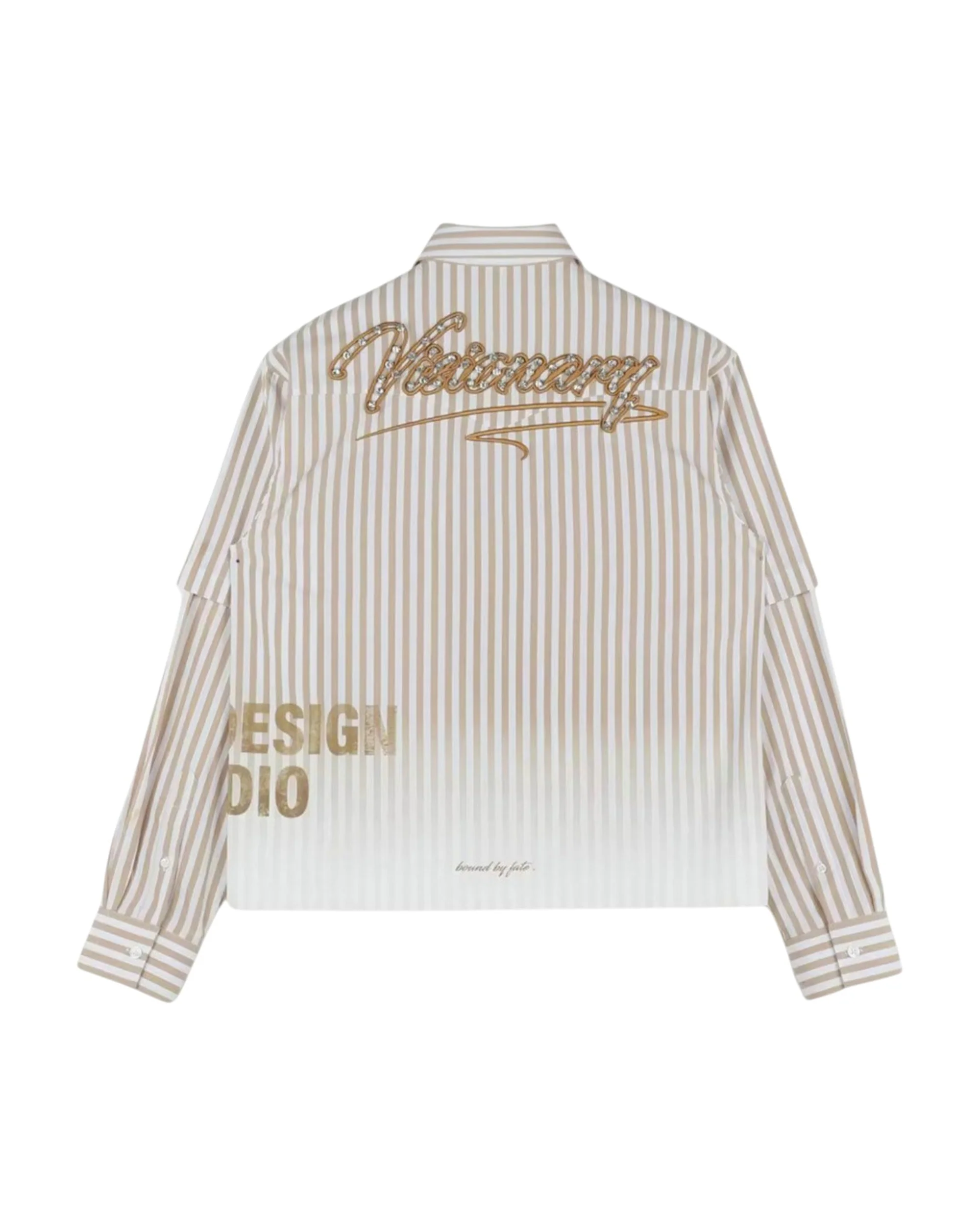 VISIONARY DOUBLE SLEEVE FADE BUTTON DOWN ( BROWN ) - Image 2