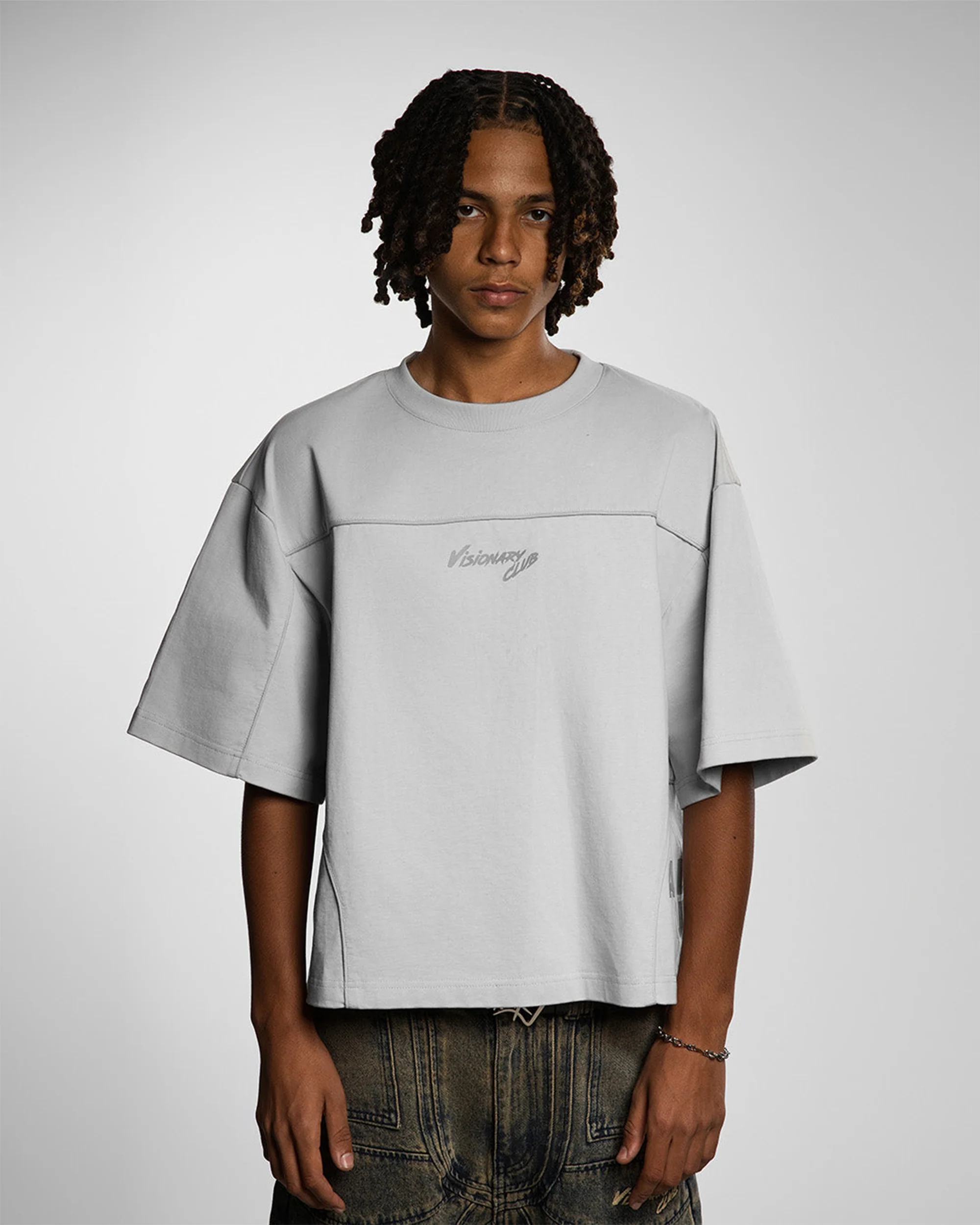VISIONARY STATEMENT BOXY TEE ( GREY ) - Image 3