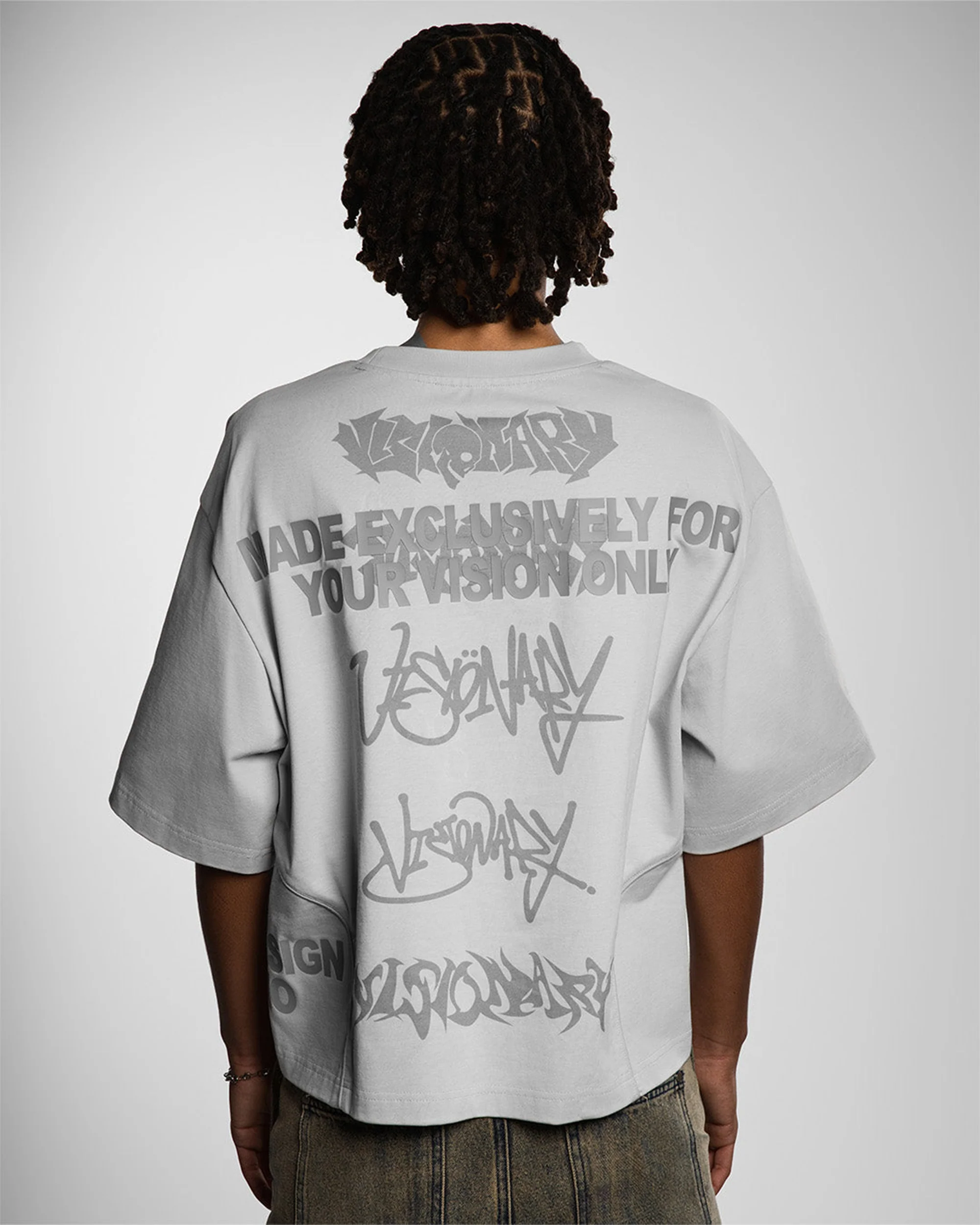 VISIONARY STATEMENT BOXY TEE ( GREY ) - Image 4