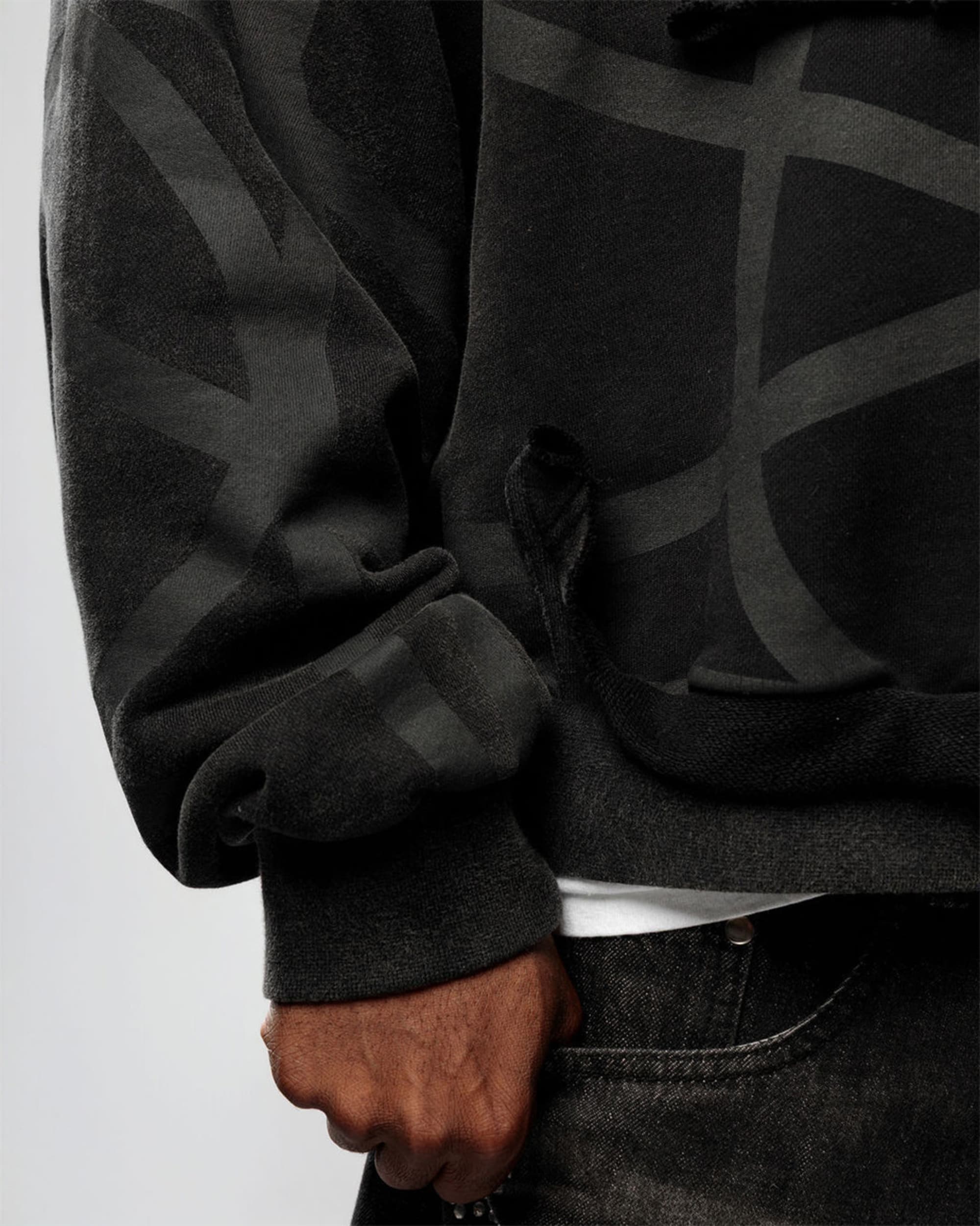 VISIONARY "TWISTED CHAOS" DISTRESSED HOODIE (TRIPLE BLACK) - Image 8